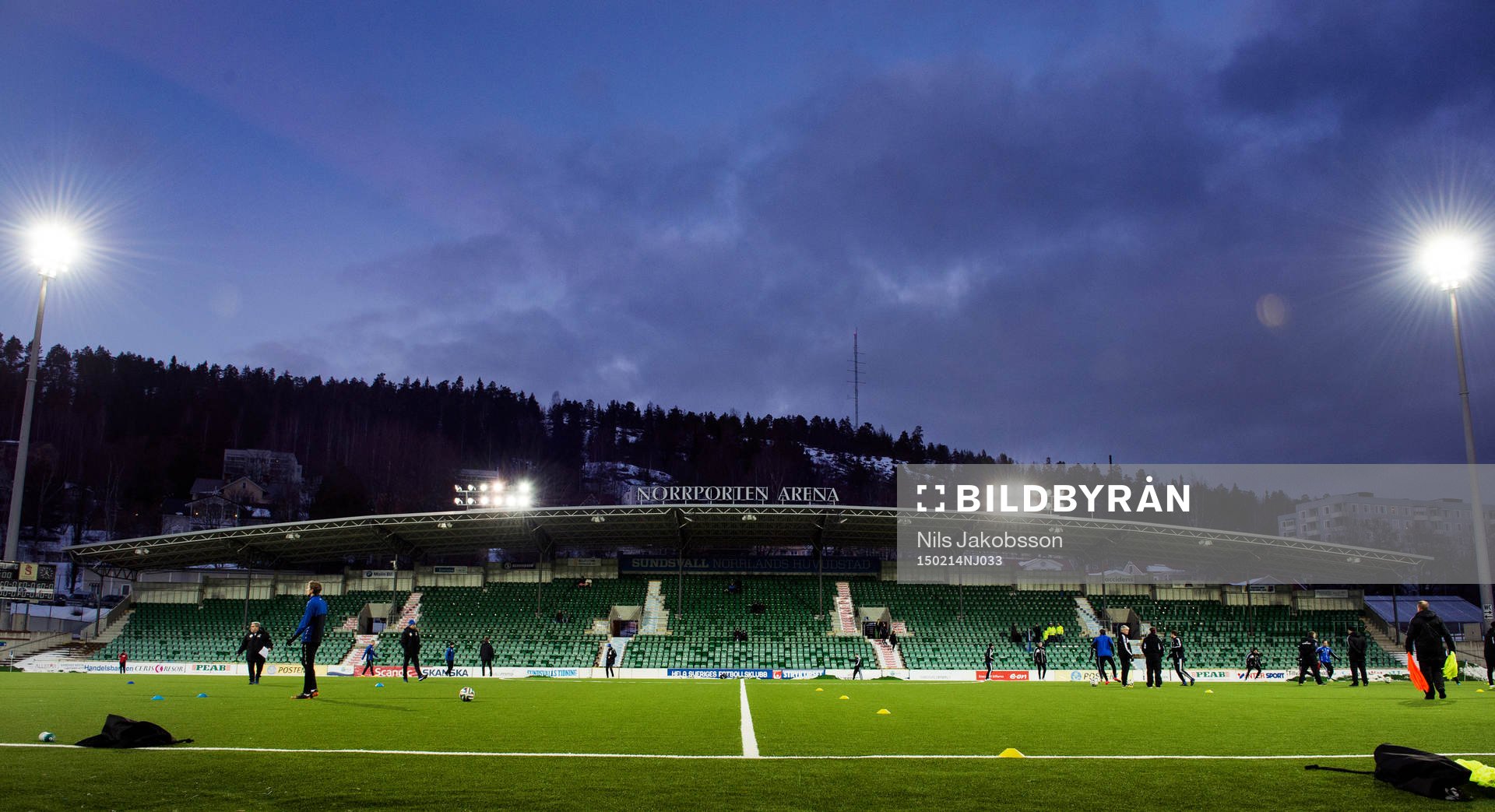 Norrporten Arena innan fotbollsmatchen mellan GIF Sundsvall