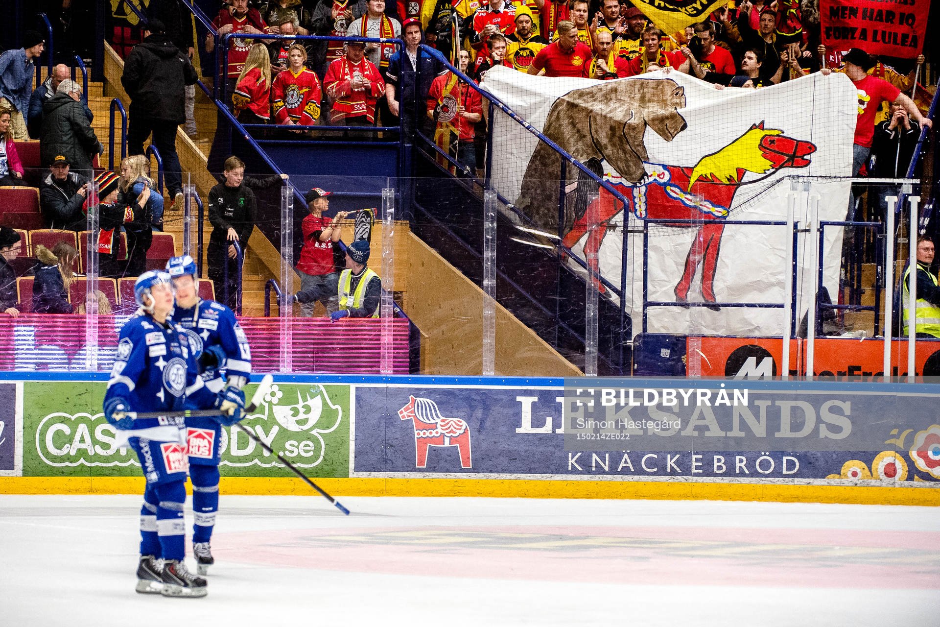 Luleås supportrar med tifo
