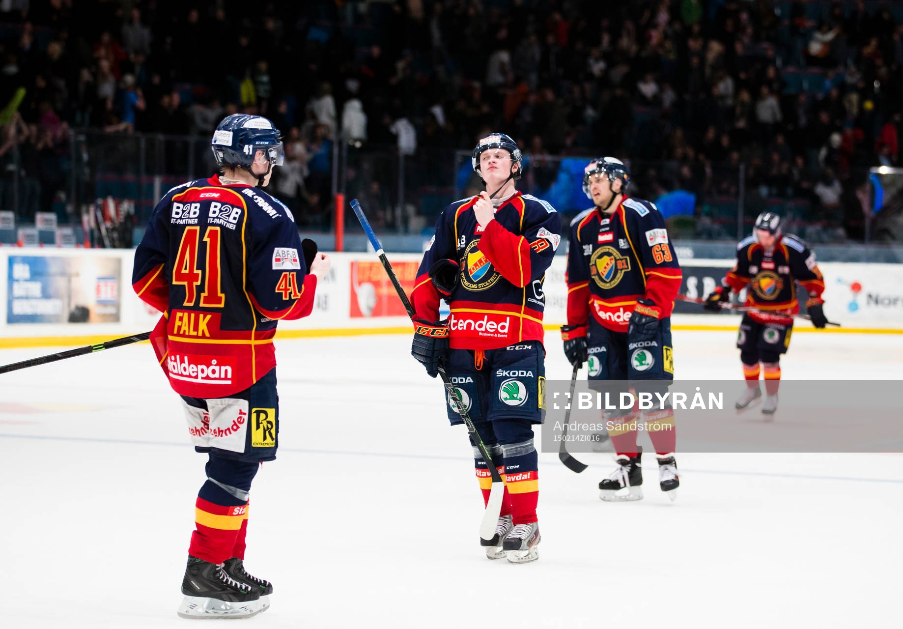 Djurgårdens Alexander Falk (v), Linus Arnesson (m) och