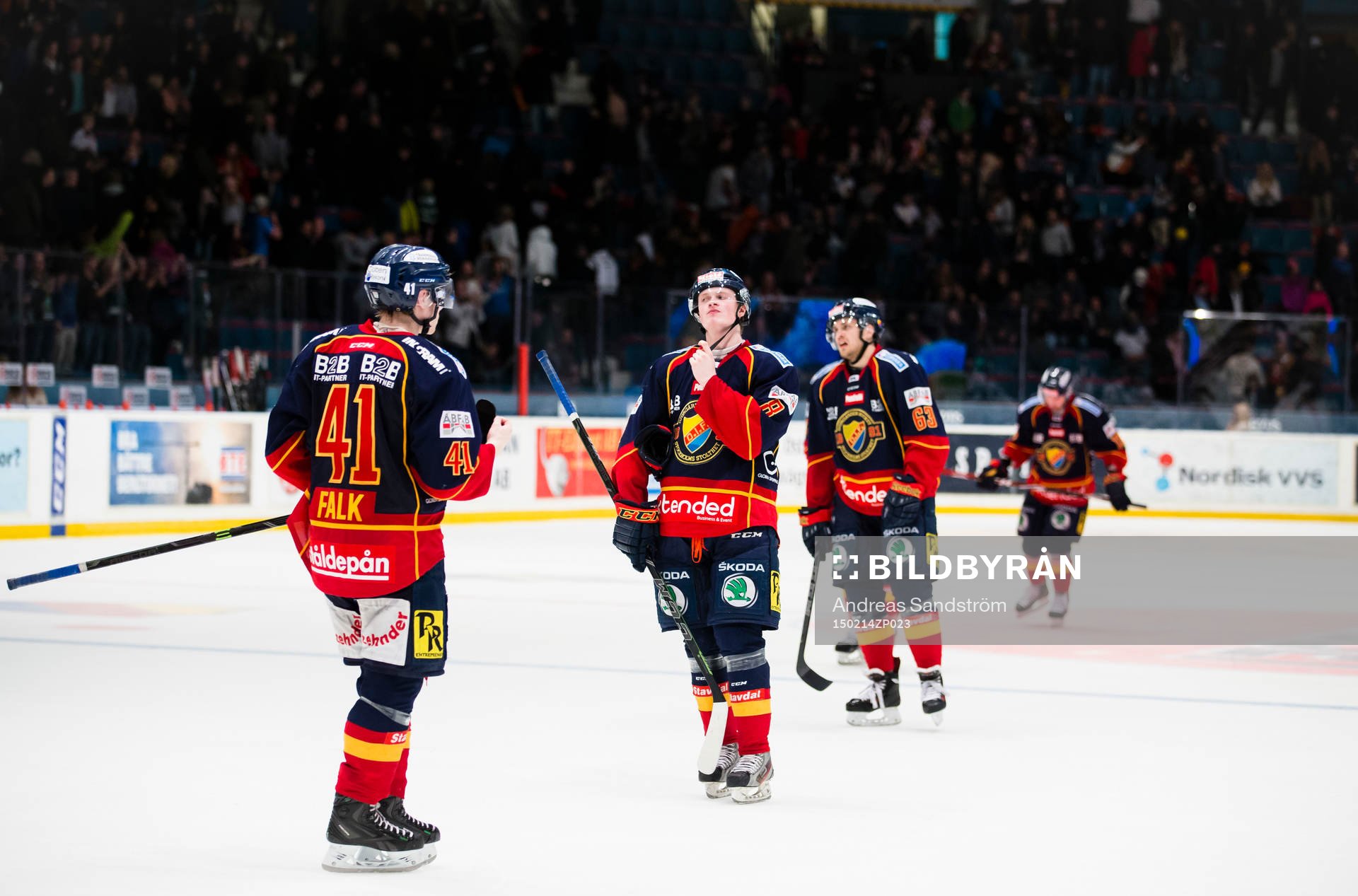 Djurgårdens Alexander Falk (v), Linus Arnesson (m) och