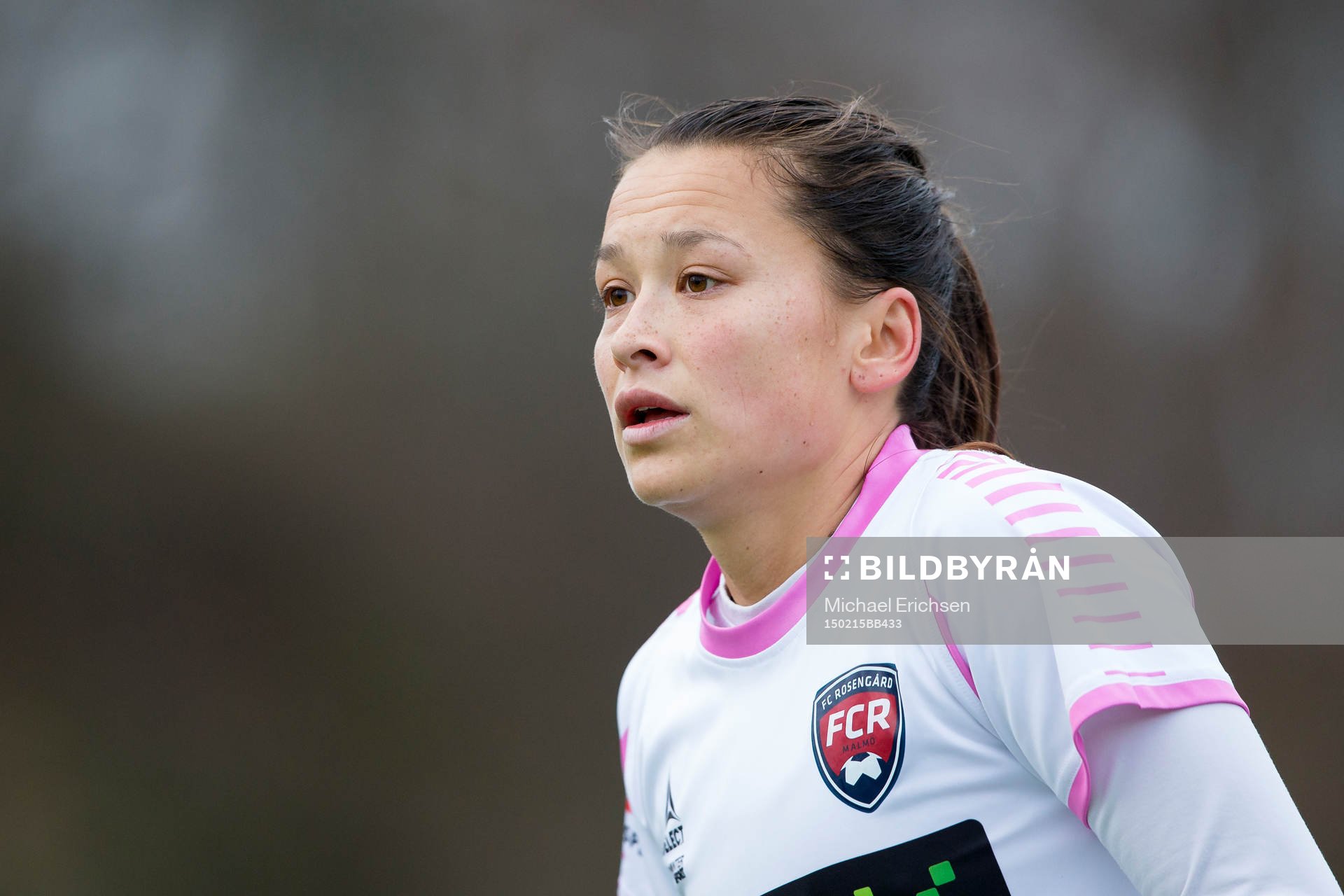 Rosengårds Alexandra Riley under fotbollsmatchen i Svenska Cupen mellan Kopparbergs Göteborg FC - FC Rosengård den 15 februari 2015 i Göteborg.
