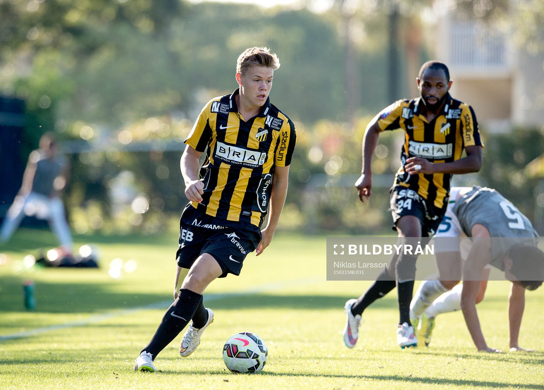 Häckens Albin Skoglund under träningsmatchen mellan Gold Coast FC och Häcken den 15 februari 2015 i Fort Lauderdale.