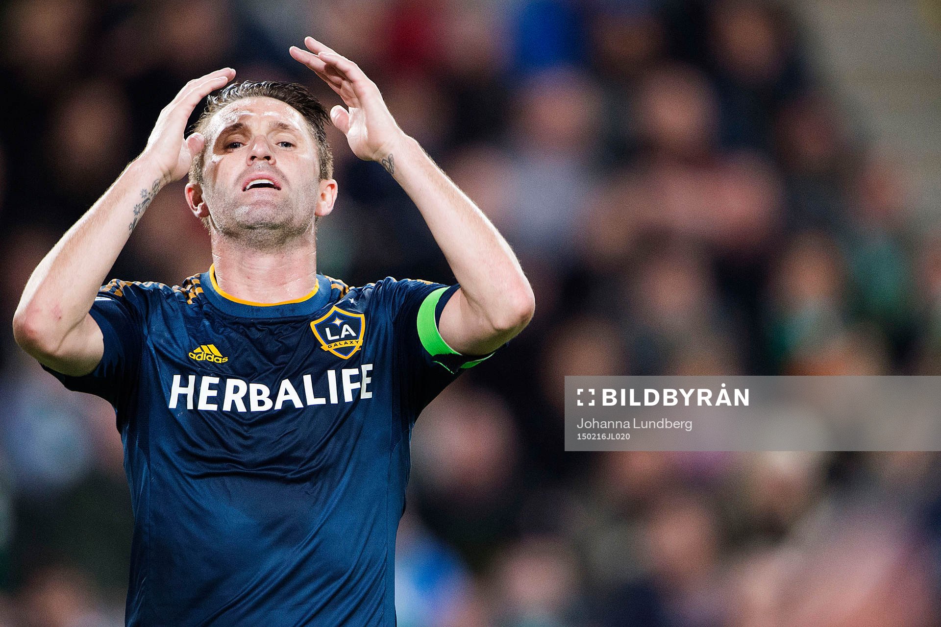 LA Galaxys Robbie Keane deppar