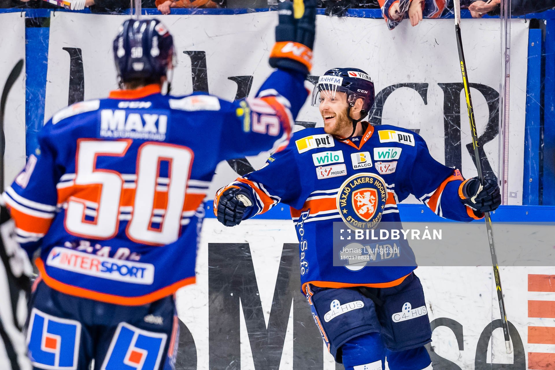 Växjös Liam Reddox jublar
