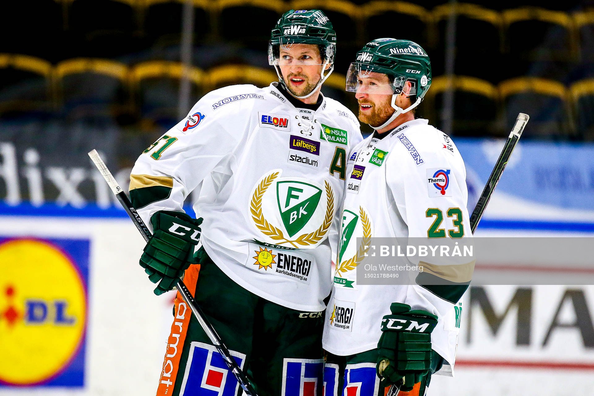 Färjestads Rickard Wallin jublar