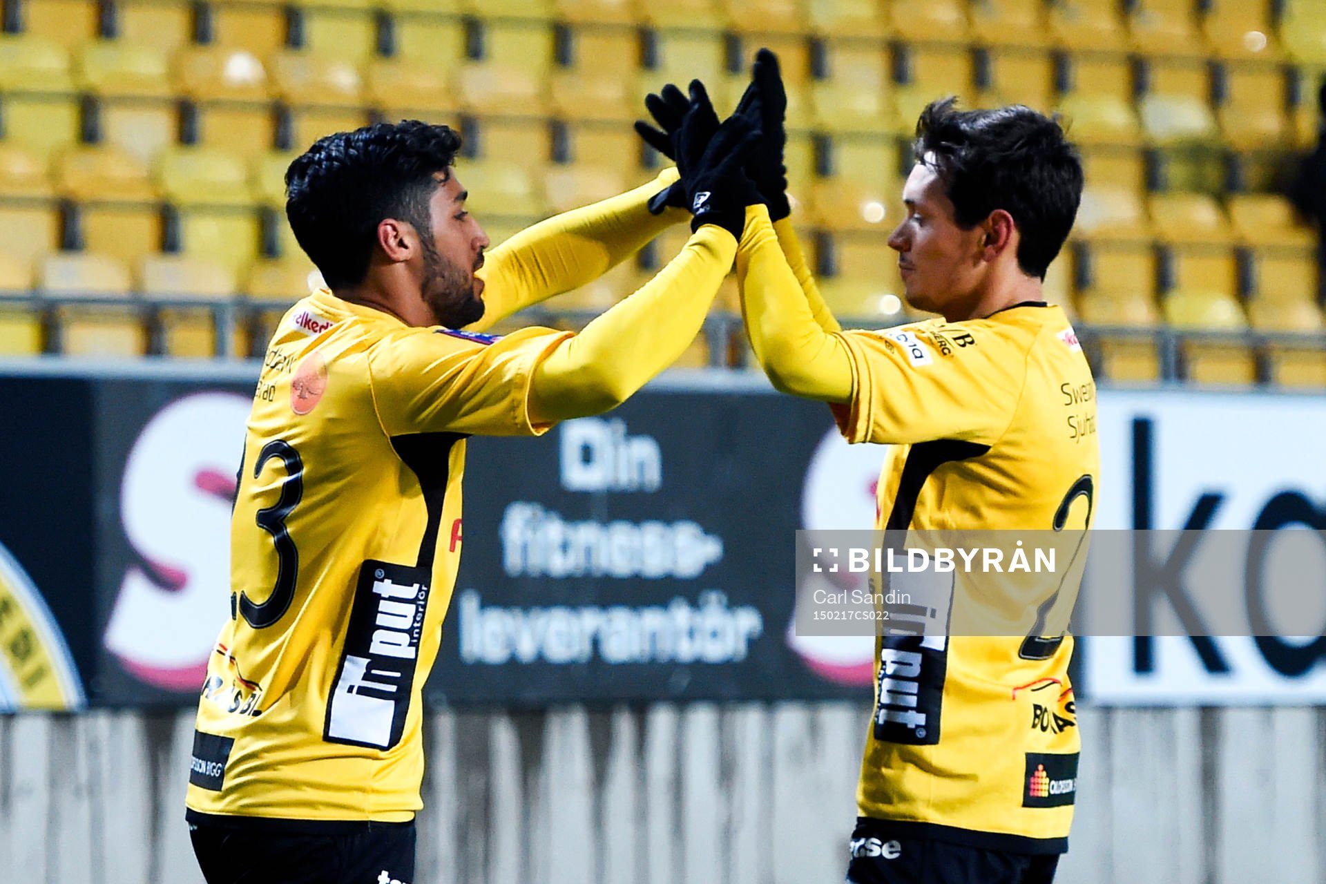 Elfsborgs Arjan Mostafa och Liridon Gashi jublar