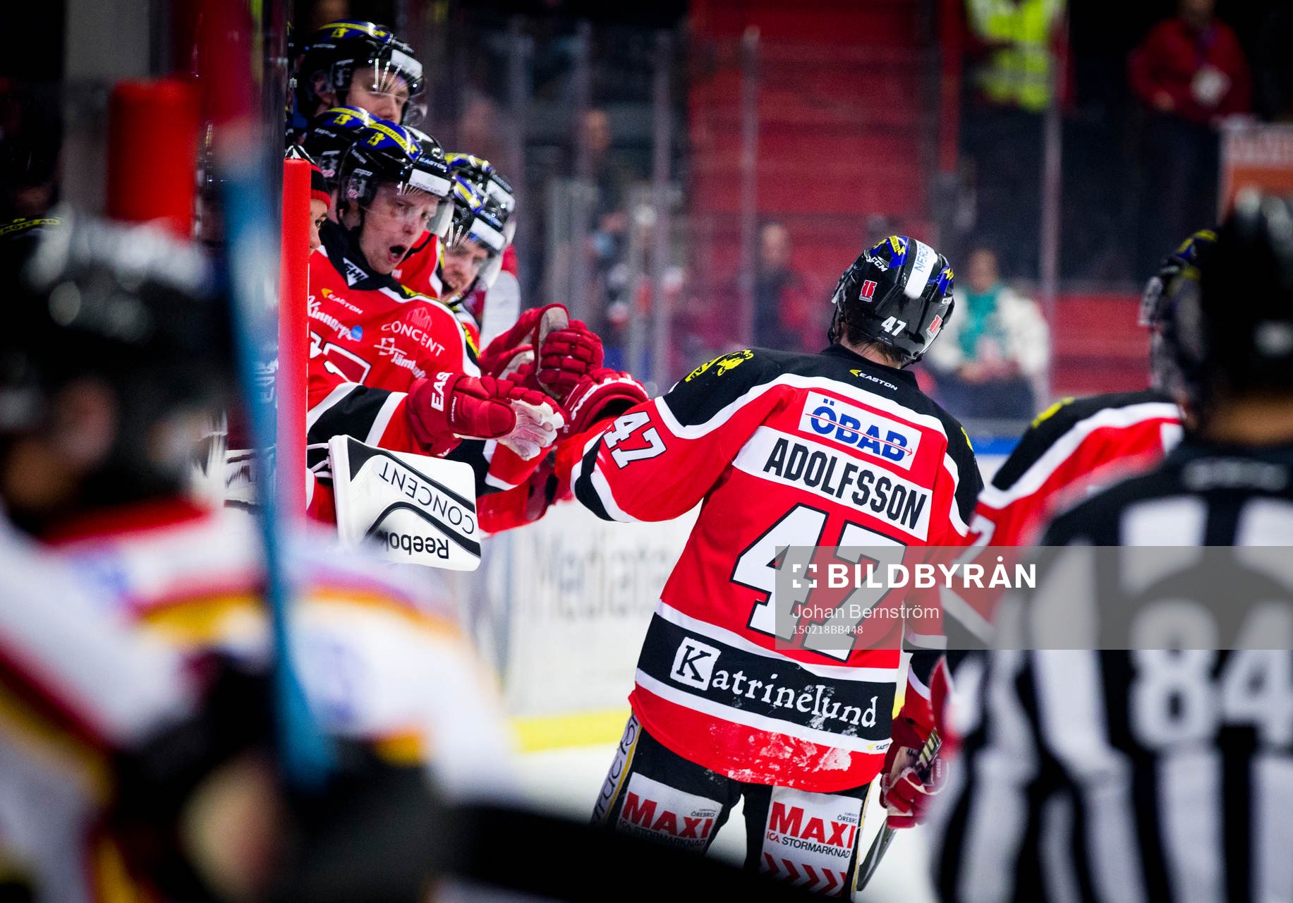 Örebros Johan Adolfsson gör 1-0 och jublar