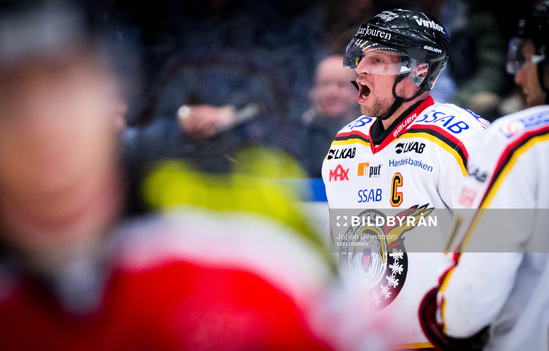 Luleås Chris Abbott  är arg