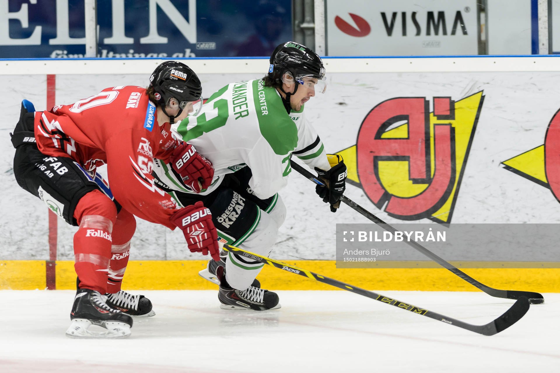 Vita Hästens Marcus Pettersson och Rögles Daniel Sylwander