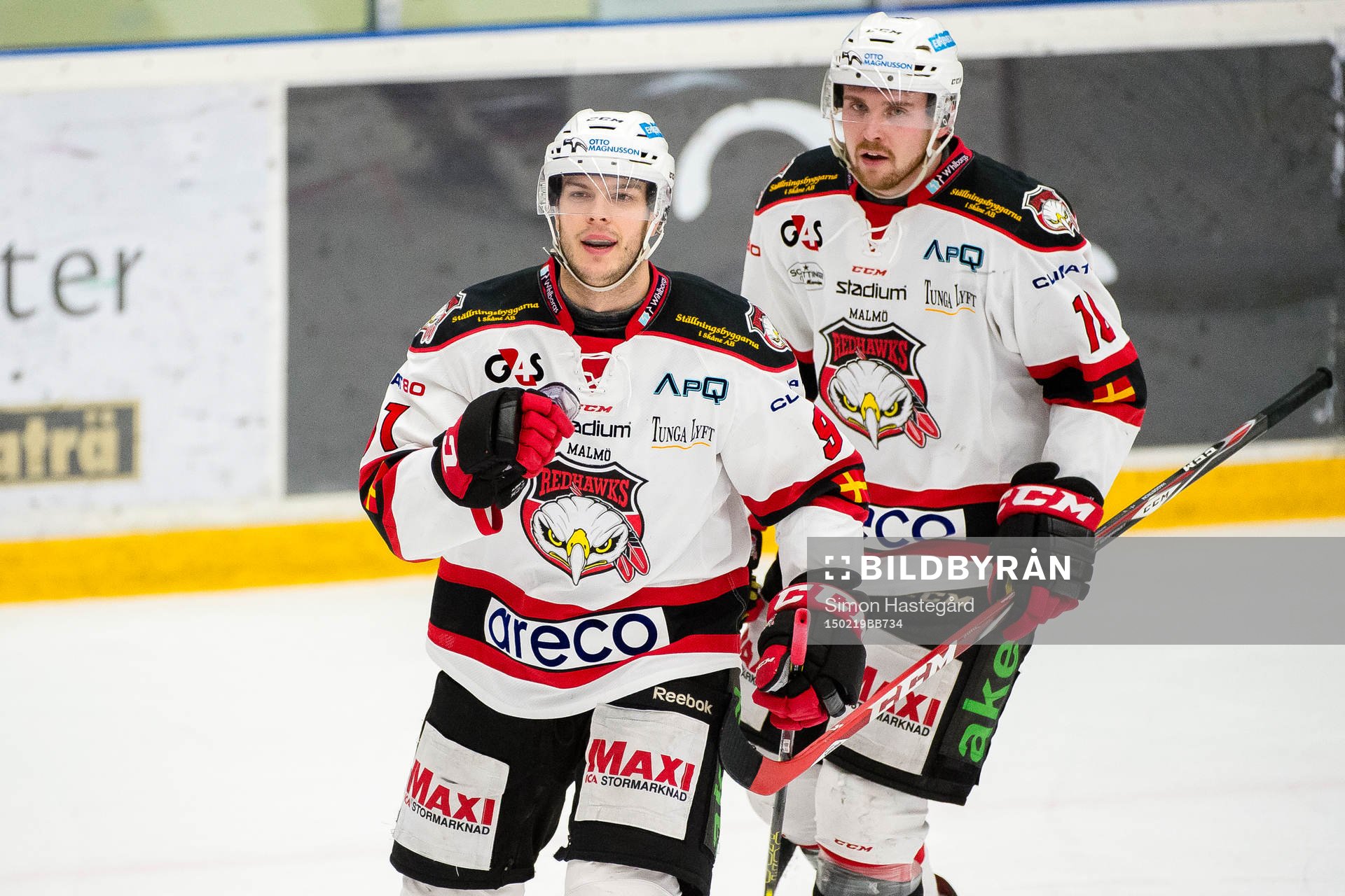 Malmö Redhawks Björn Svensson och Magnus Häggström