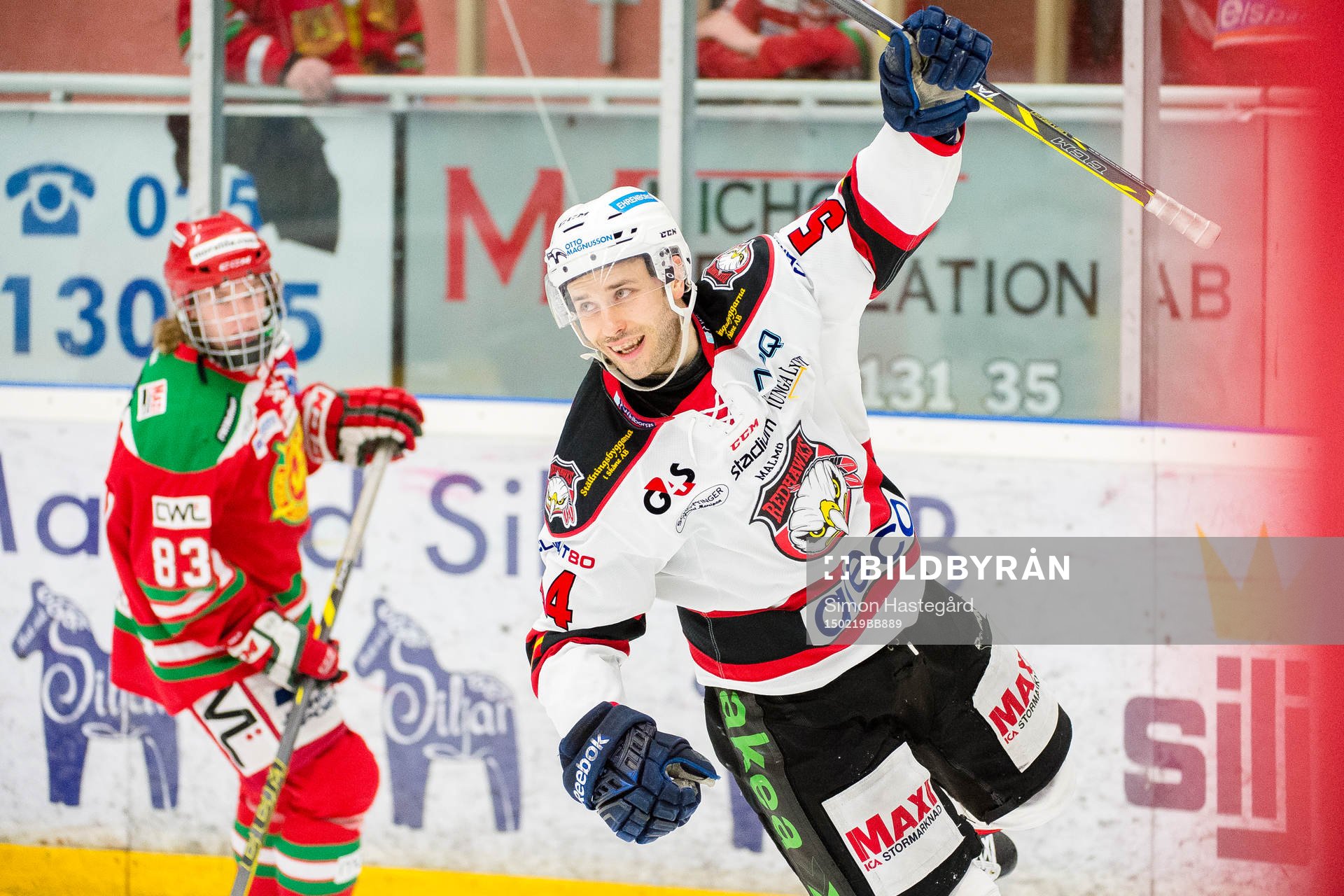 Malmö Redhawks Fabian Brunnström jublar