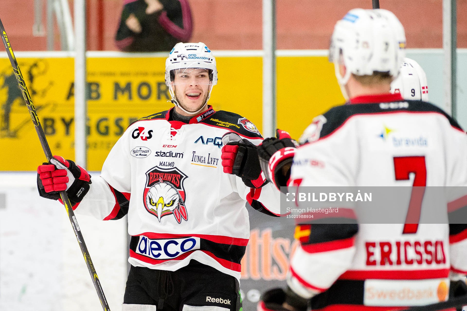 Malmö Redhawks Björn Svensson jublar