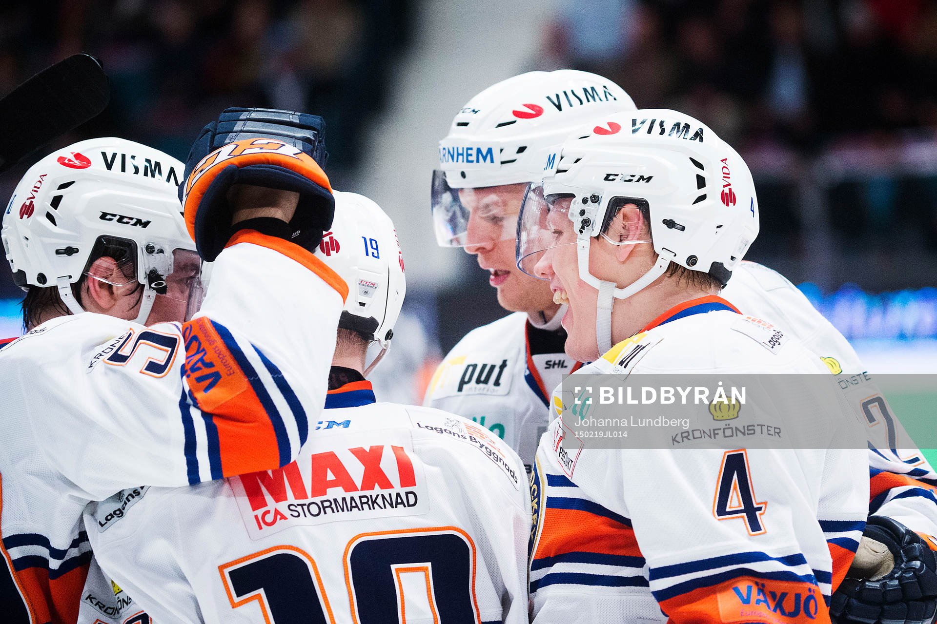 Växjös spelare jublar
