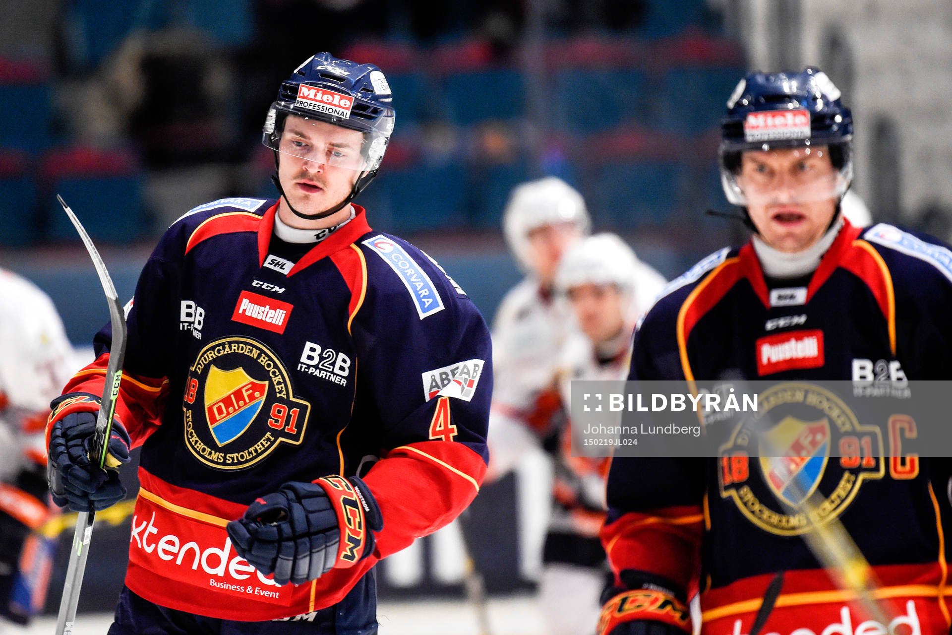 Djurgårdens Marcus Högström och Joakim Eriksson deppar