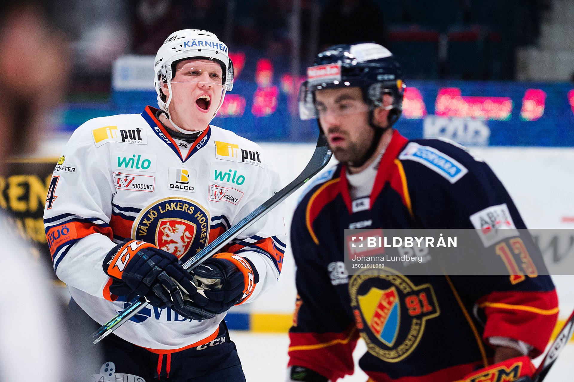 Växjös Niclas Lundgren jublar
