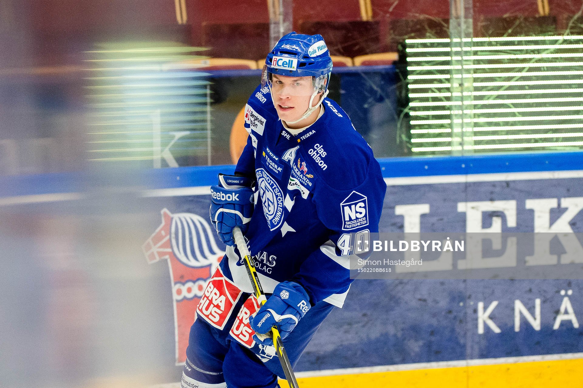 Leksands Tomi Sallinen före ishockeymatchen i SHL mellan
