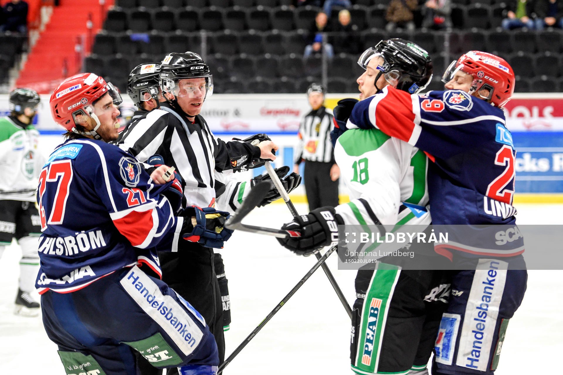Södertäljes Jacob Dahlström och Erik Lindhagen i ett