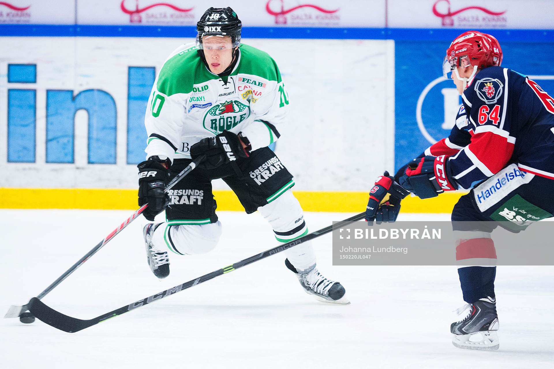 Rögles Viktor Lindgren och Södertäljes David Lidström