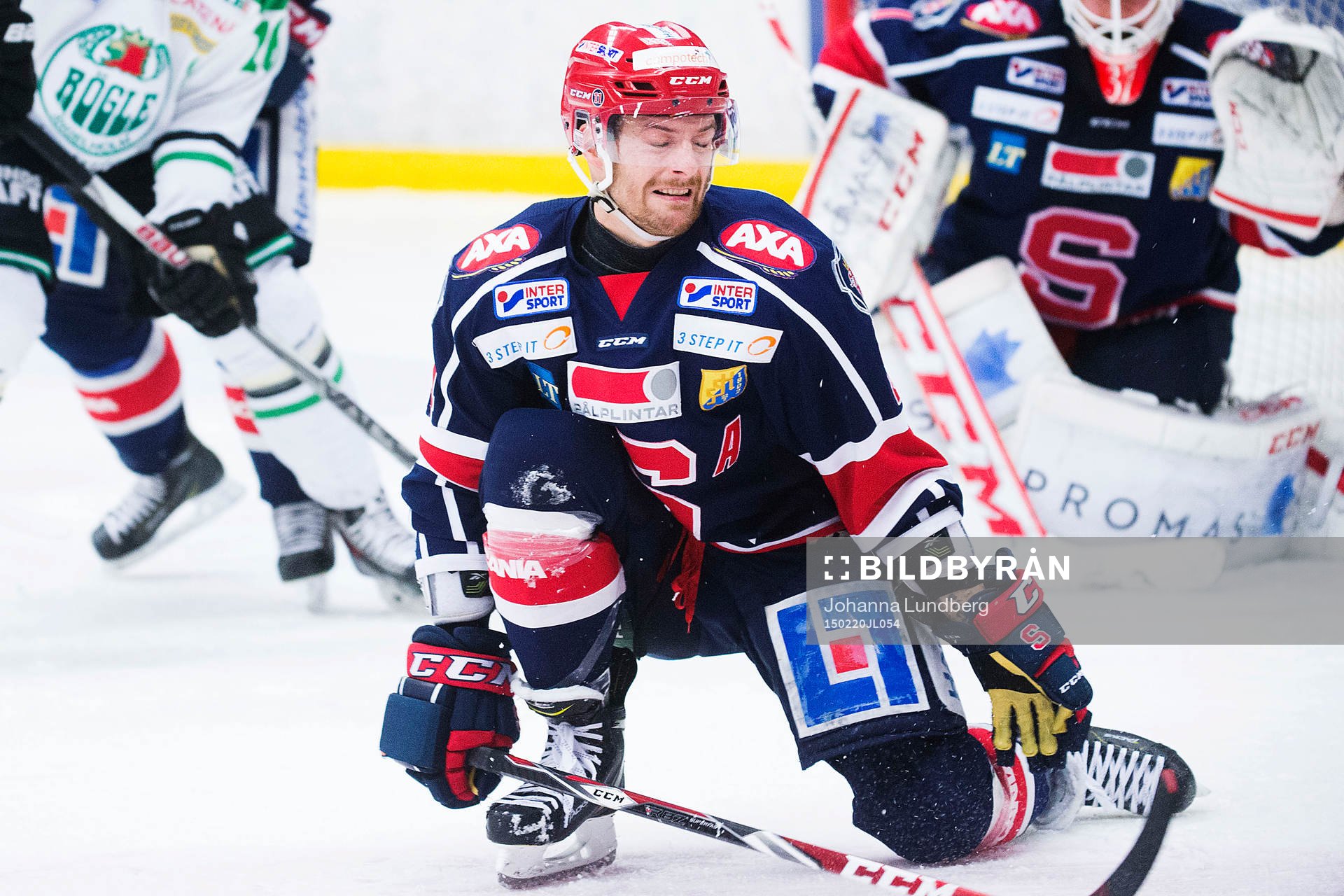 Södertäljes Michal Gulasi täcker skott