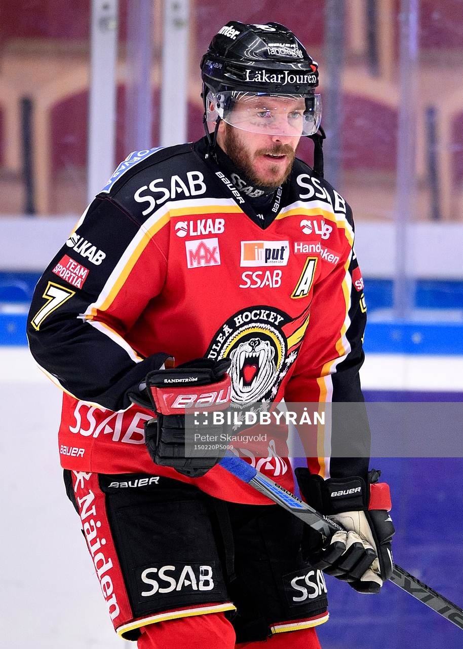Luleås Jan Sandström på uppvärmningen