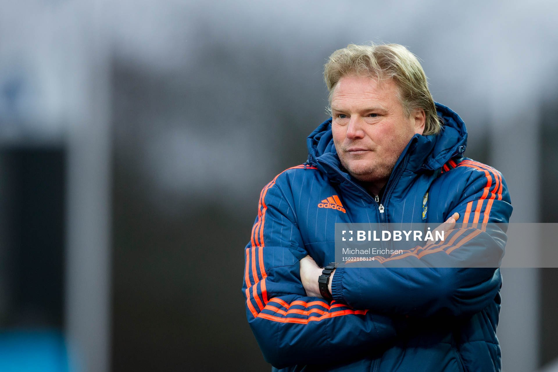 IFK Göteborgs tränare Jörgen Lennartsson under fotbollsmatchen i Svenska Cupen mellan FC Trollhättan och IFK Göteborg den 21 februari 2015 i Trollhättan.