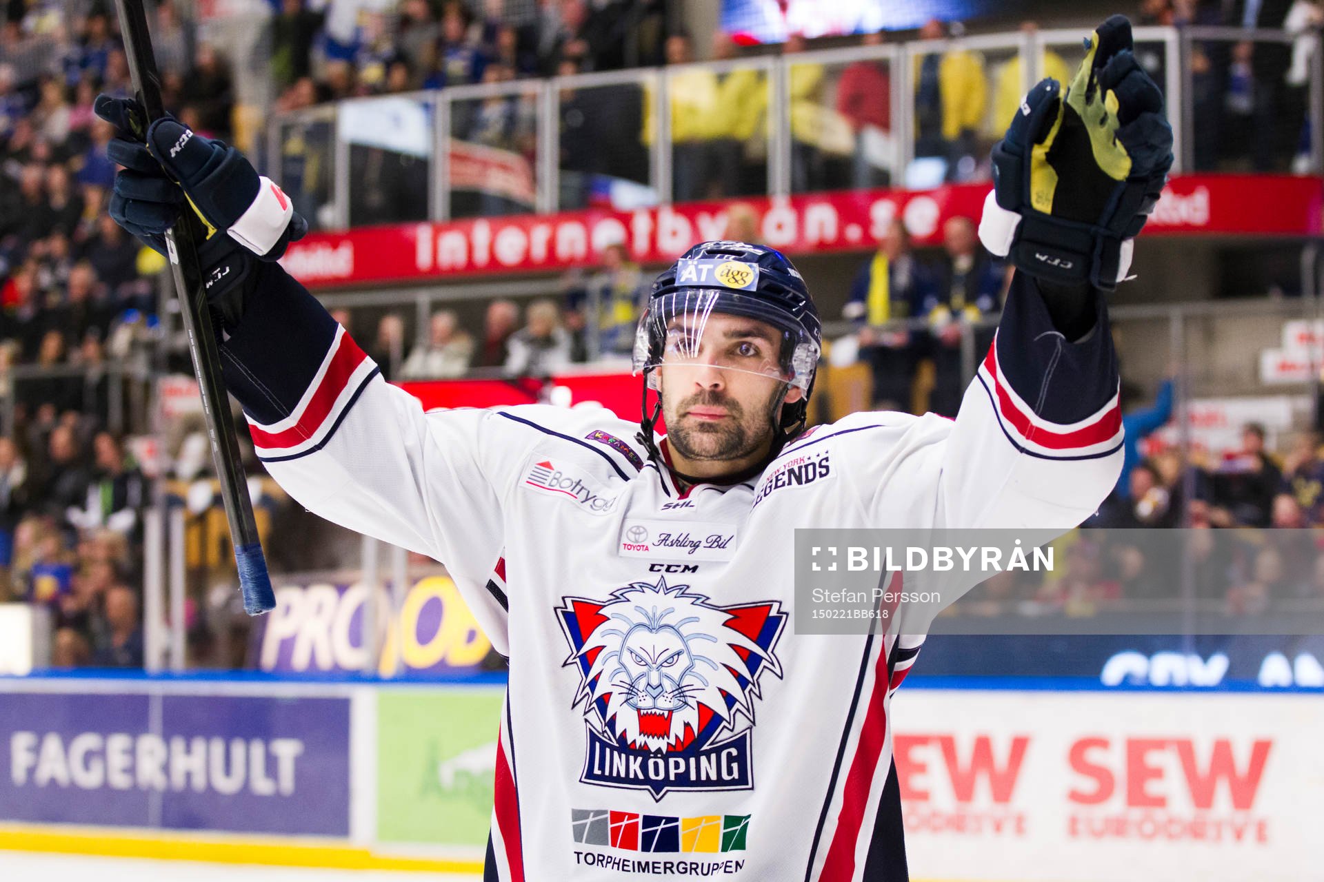Linköpings Daniel Rahimi jublar