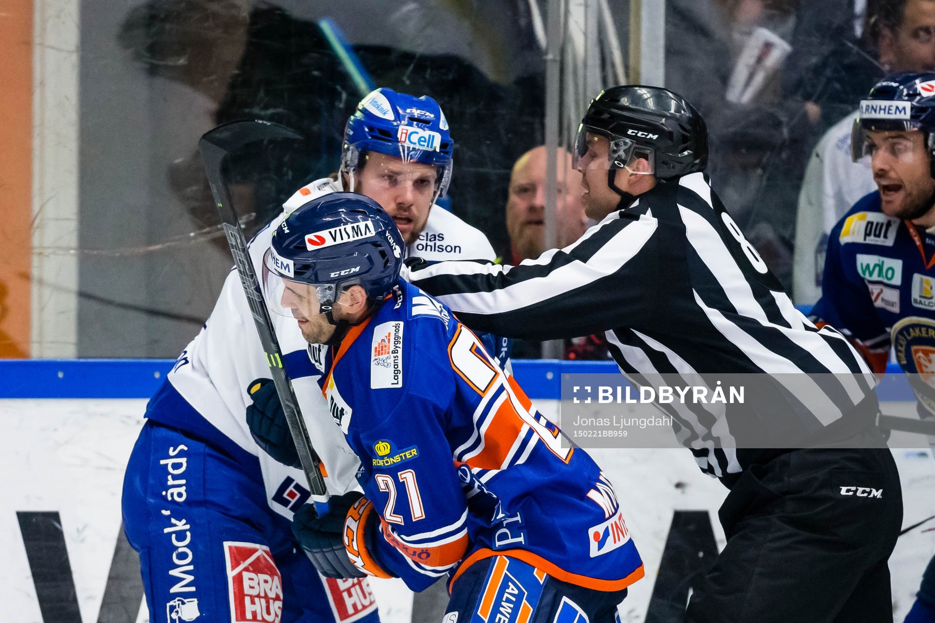 Gruff mellan Leksands Viktor Mårtensson och Växjös Cory