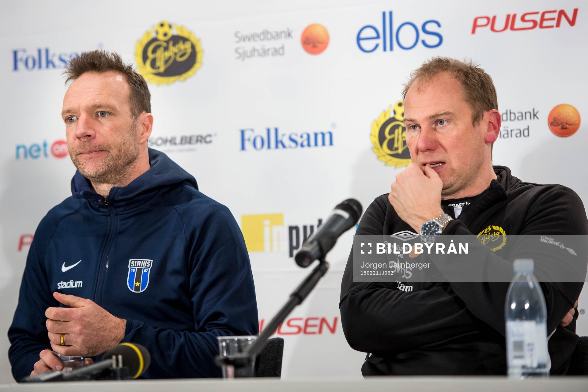 Sirius tränare Kim Bergstrand och Elfsborgs manager Magnus
