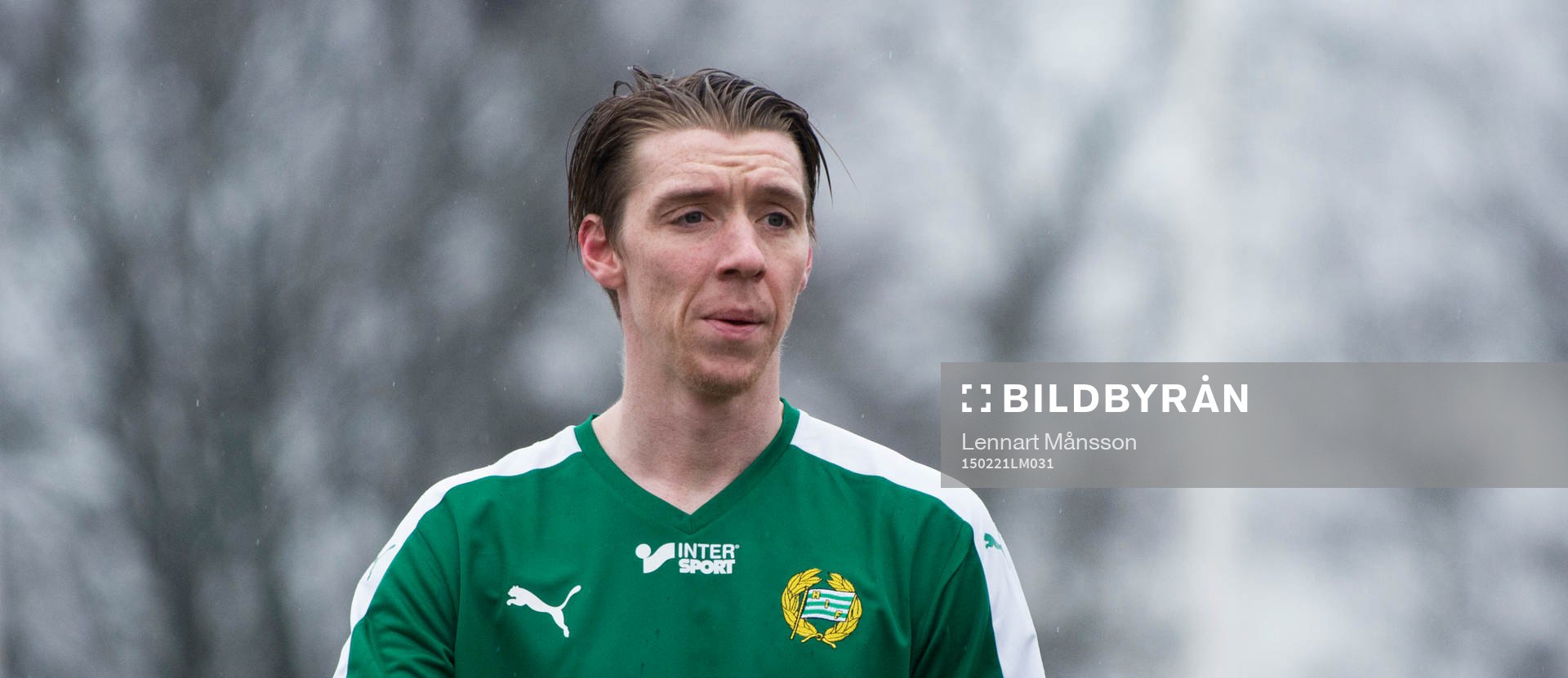 Hammarbys Birkir Mar Saevarsson i matchen i Svenska Cupen