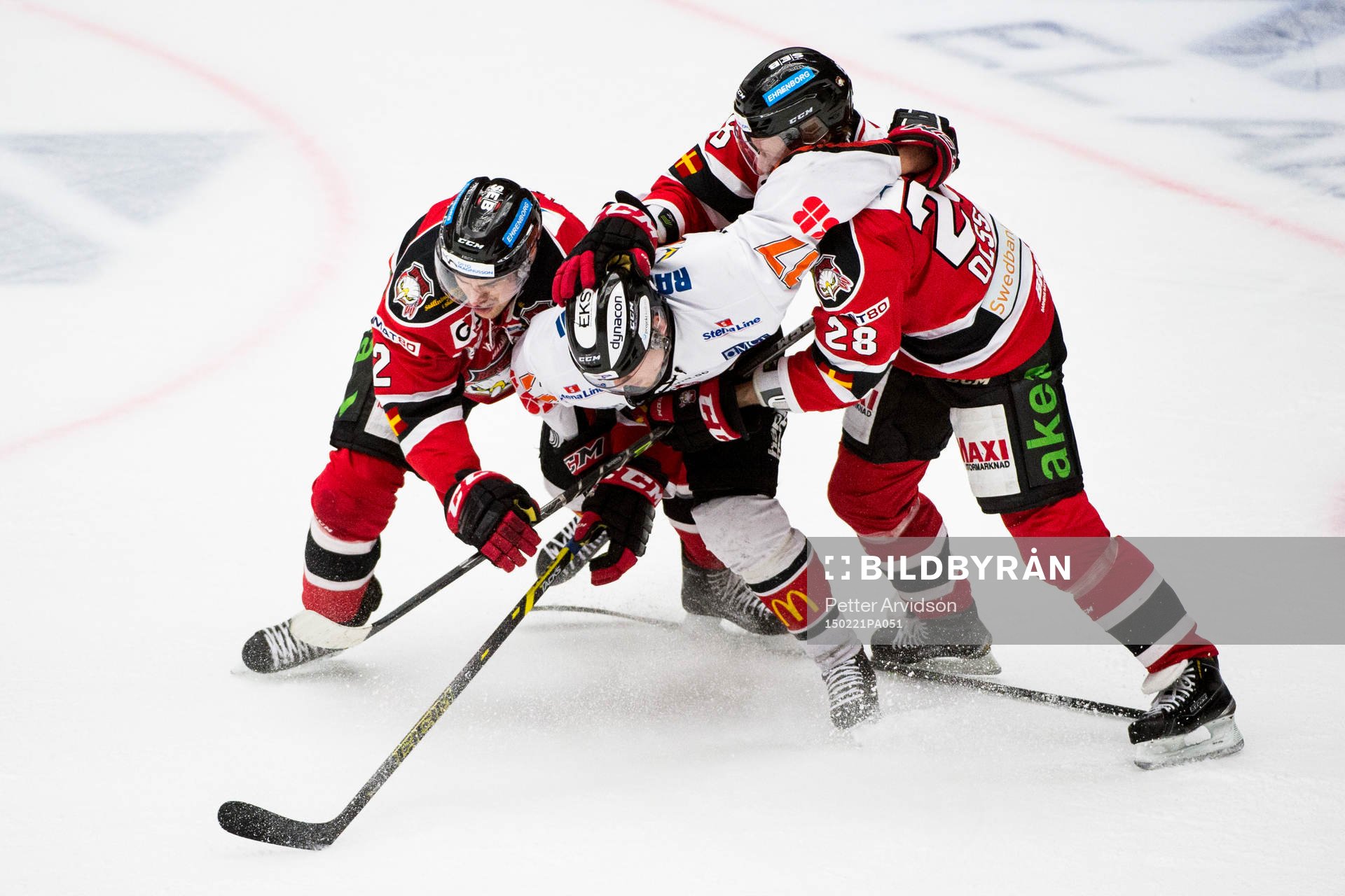Malmö Redhawks Nils Andersson (tv) och Jens Olsson (th)