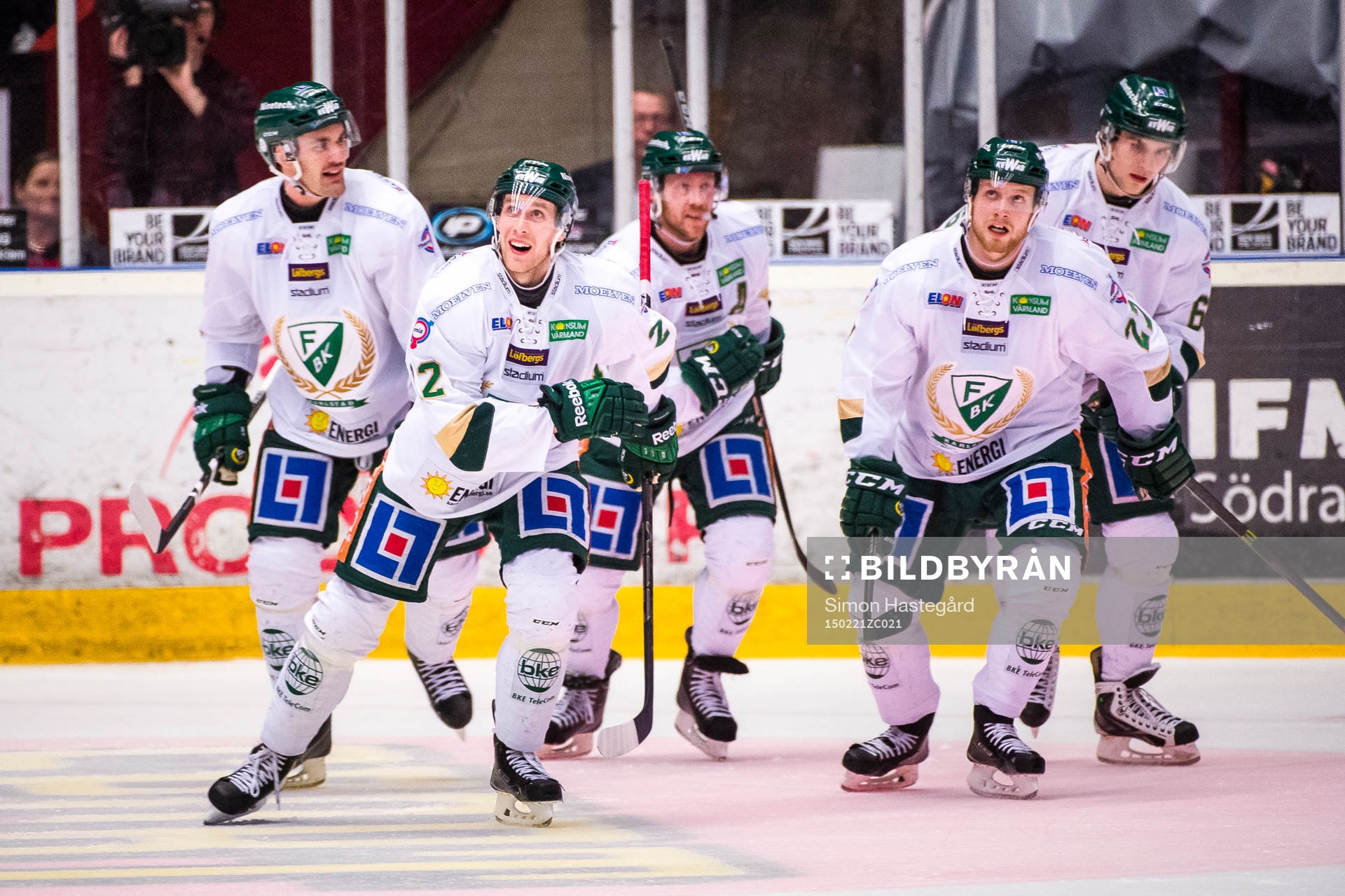 Färjestads Per Åslund jublar