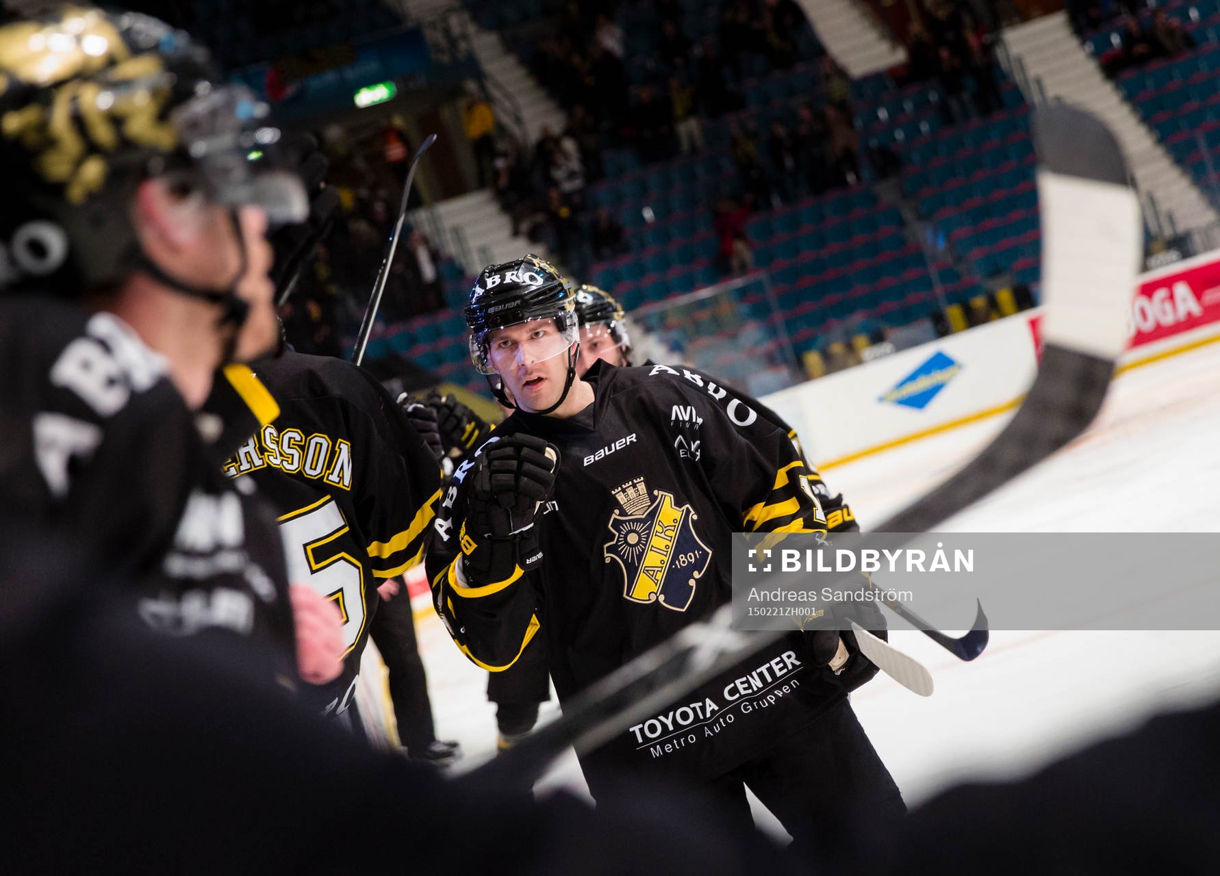 s Emil Lundberg firar sitt och AIK:s 3-1 mål