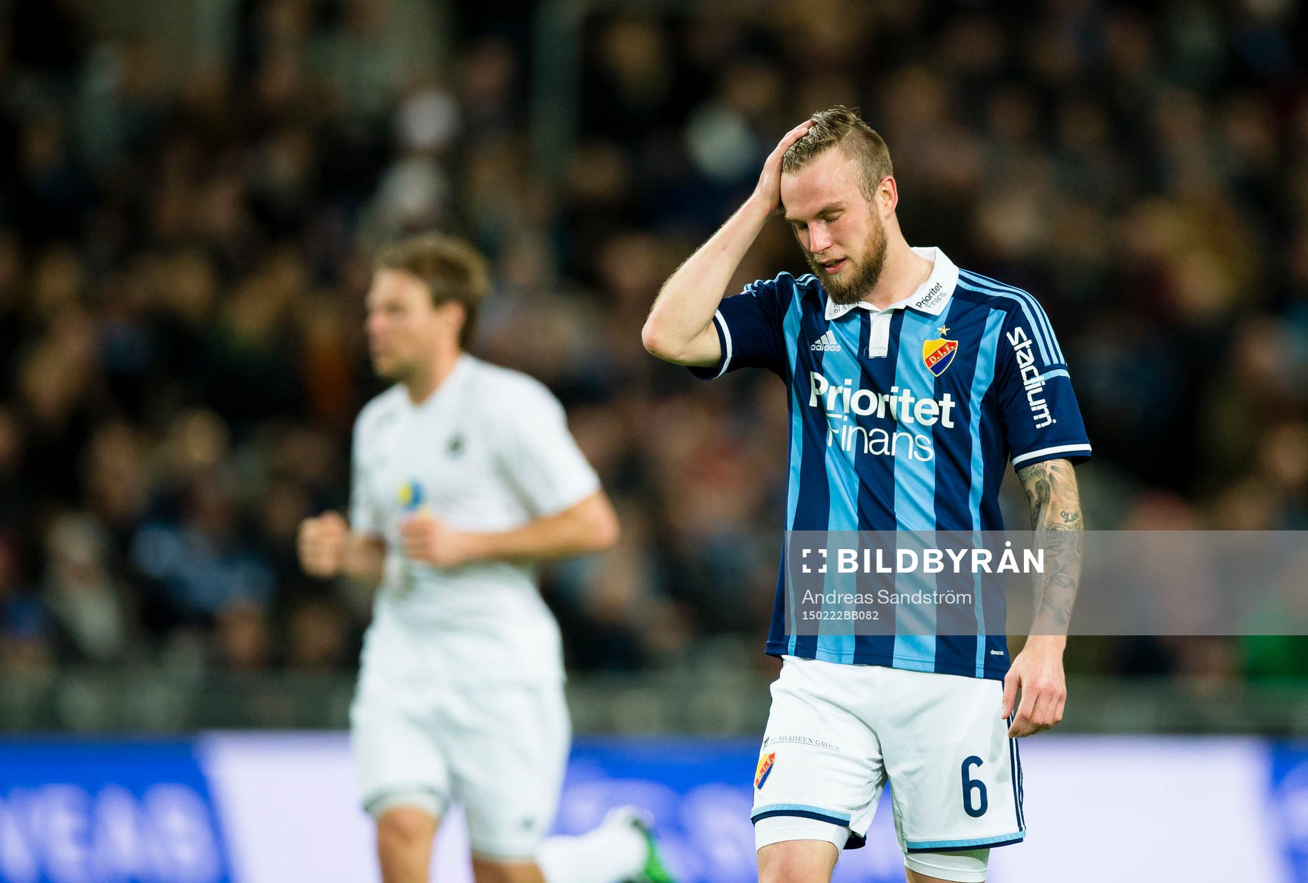 Djurgårdens Aleksander Faltsetas ser deppig ut
