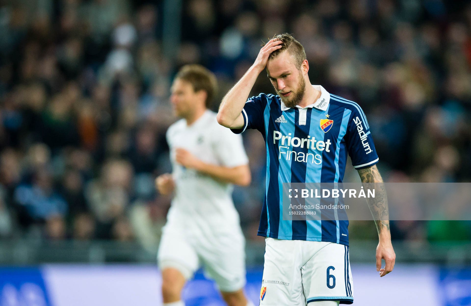 Djurgårdens Aleksander Faltsetas ser deppig ut