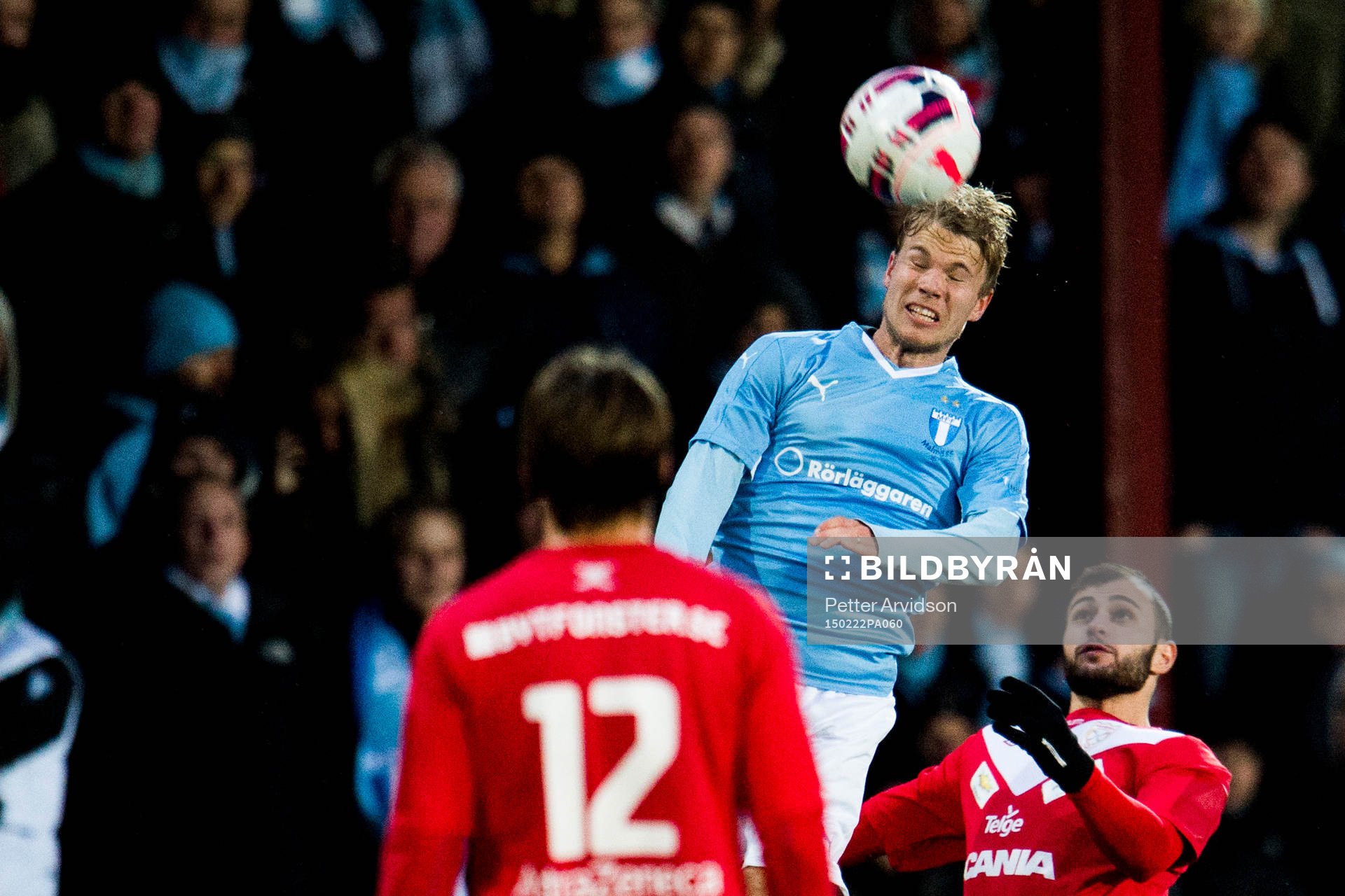 Malmö FFs Oscar Lewicki under fotbollsmatchen i Svenska Cupen mellan Malmö FF och Assyriska den 22 februari 2015 i Malmö.