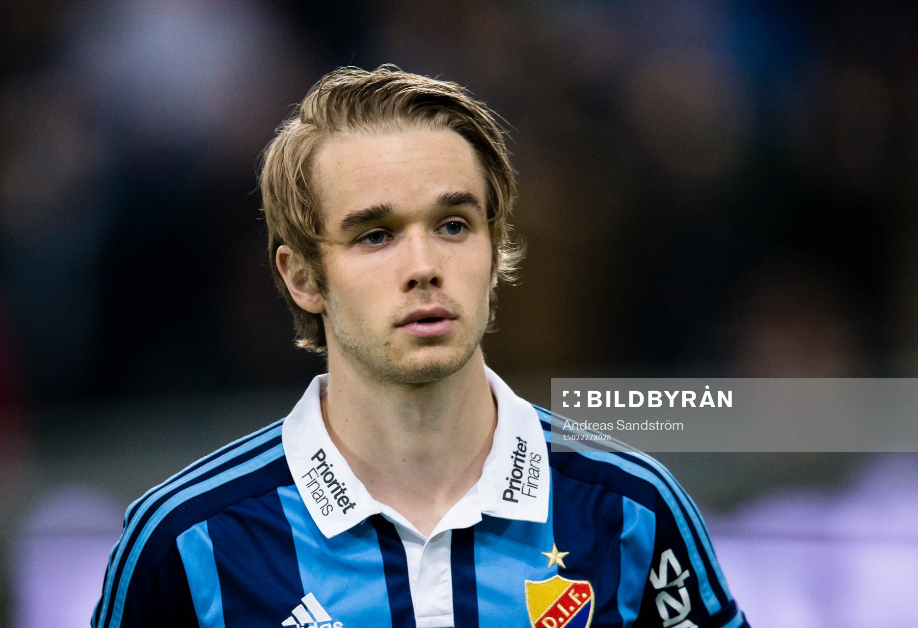 Djurgårdens Daniel Berntsen under fotbollsmatchen i Svenska Cupen mellan Djurgården och Ängelholm den 22 Februari 2015 i Stockholm.
