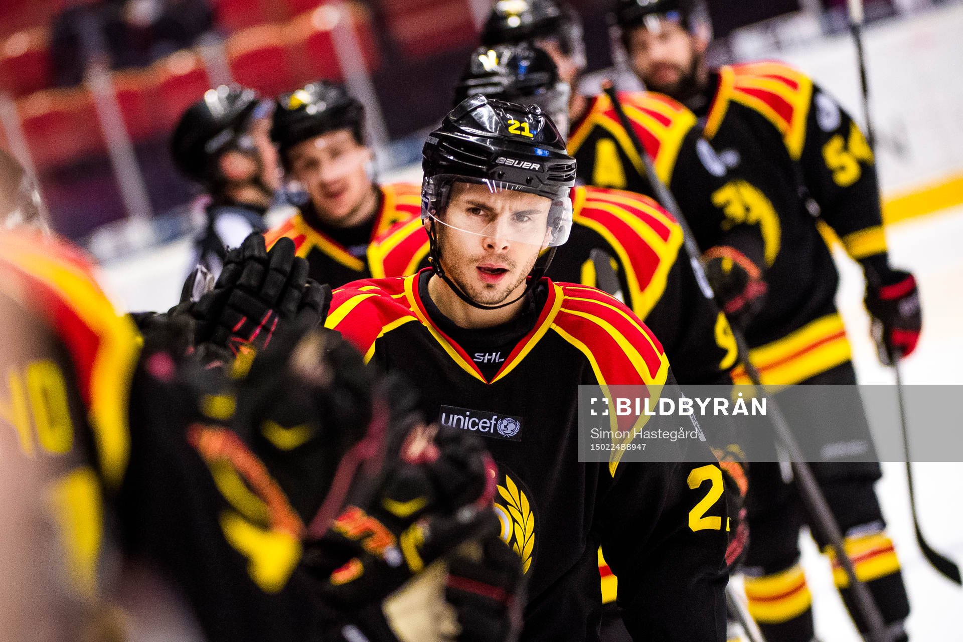 Brynäs Tim Wallace jublar