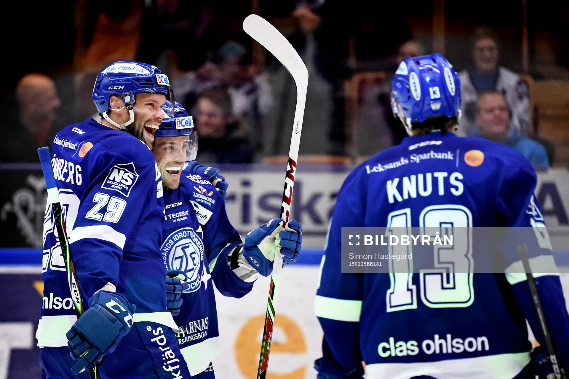 Leksands Joonas Rönnberg, Kevin Kapstad  och Jon Knuts
