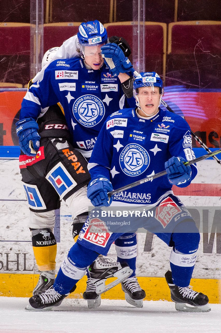 Leksands Toni Kähkönen  och Simon Erlandsson