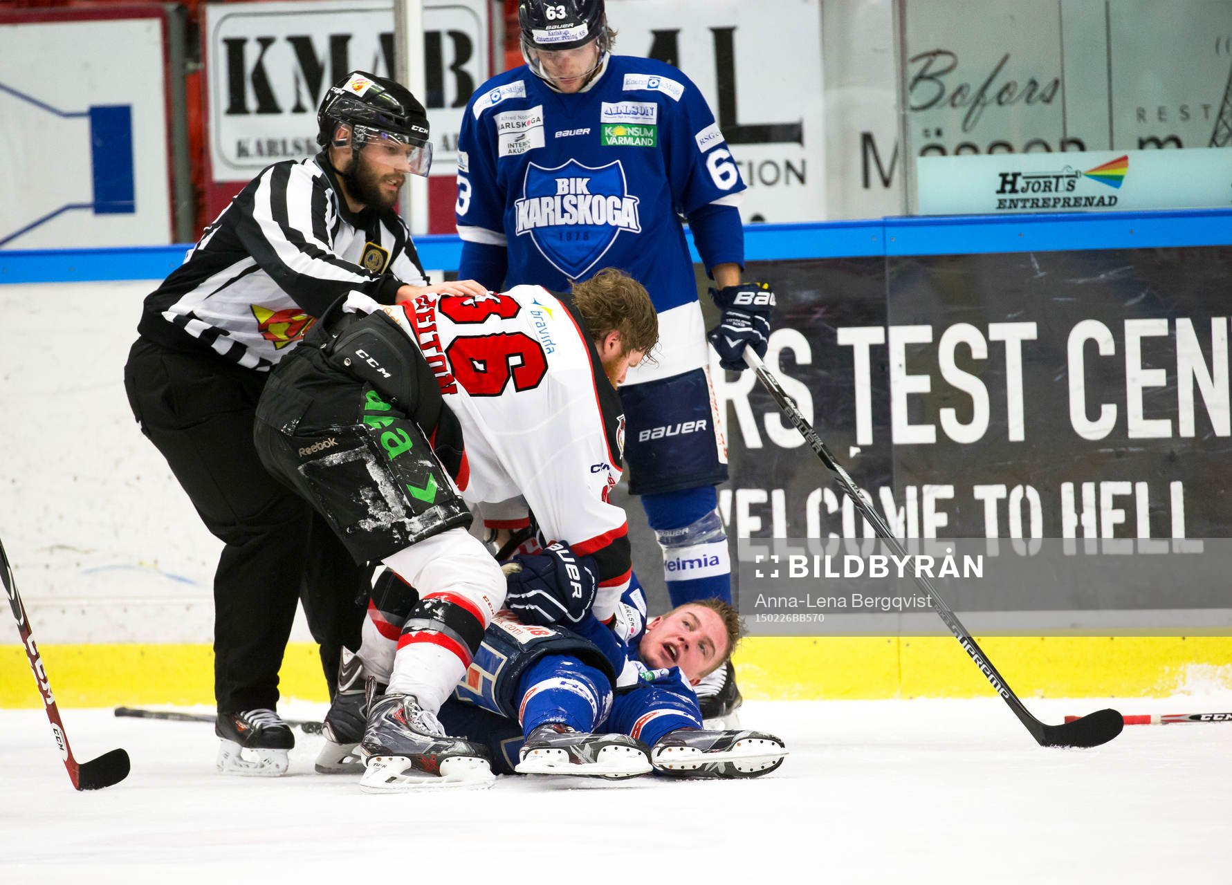 Malmö Redhawks David Liffiton i slagsmål med Karlskogas