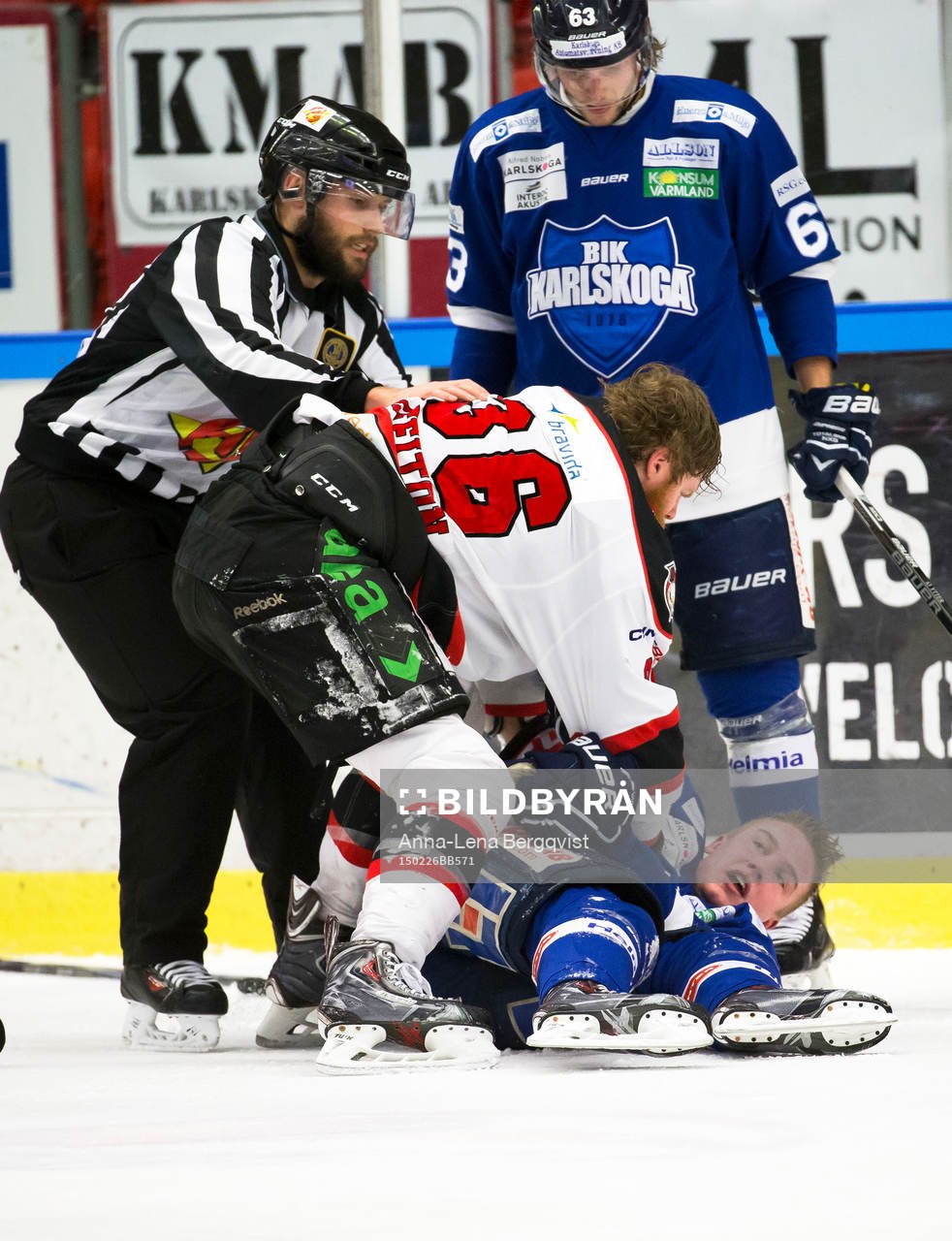 Malmö Redhawks David Liffiton i slagsmål med Karlskogas