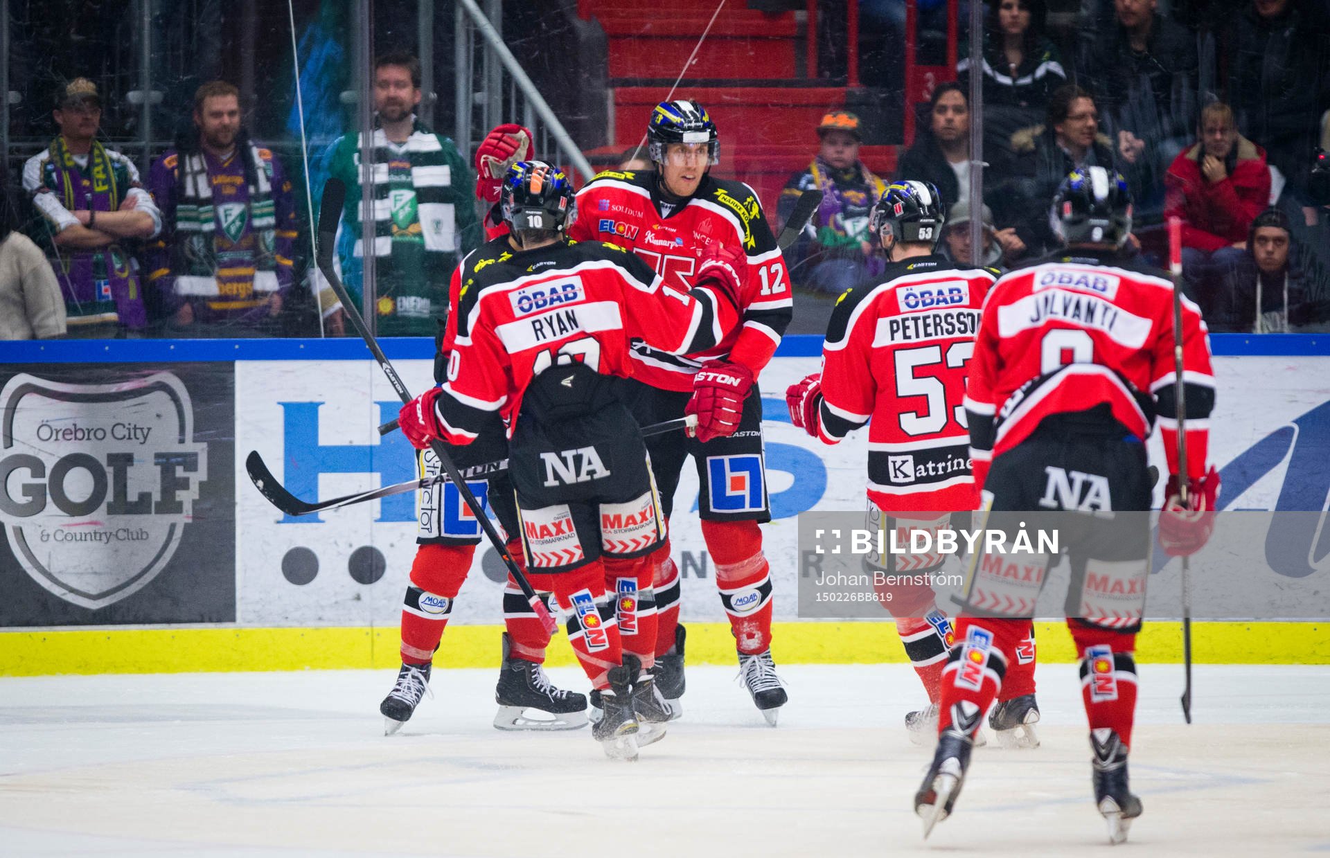 Örebros Marko Anttila gör 2-0 och jublar med Martin
