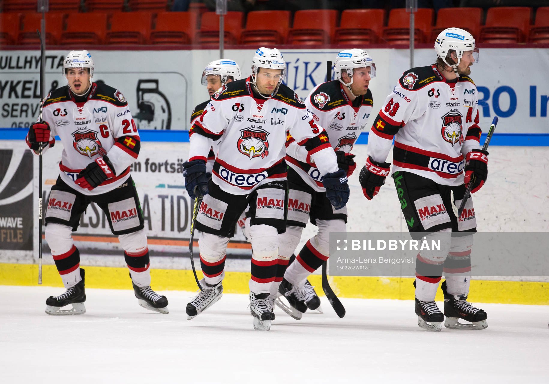 Malmö Redhawks Henrik Hetta, Eric Himelfarb, Johan Björk