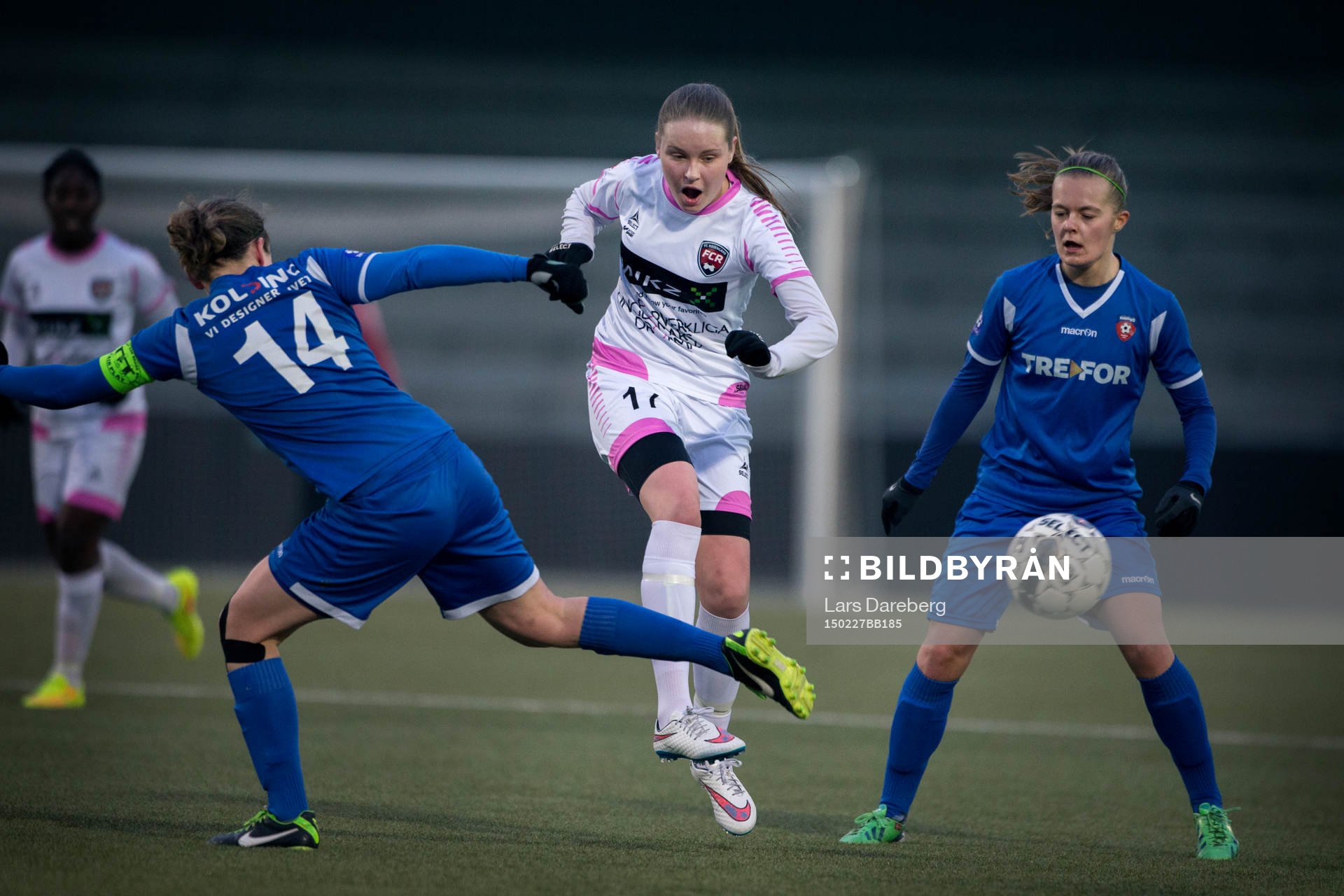 Rosengårds Rebecka Holm Klensmeden  under träningsmatchen mellan FC Rosengård och Kolding  den 27 februari 2015 i Malmö .