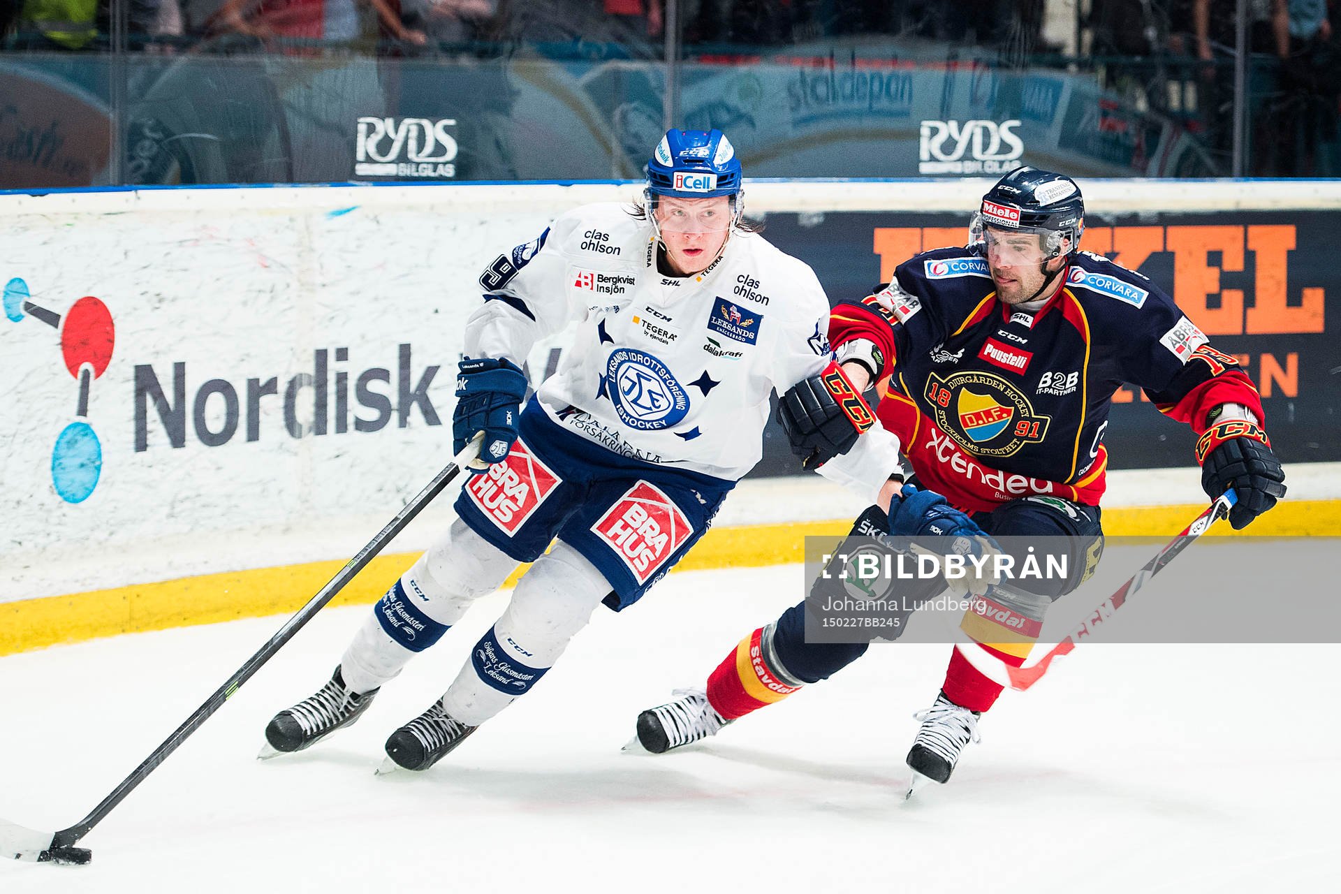 Leksands David Åslin och Djurgårdens Damien Fleury