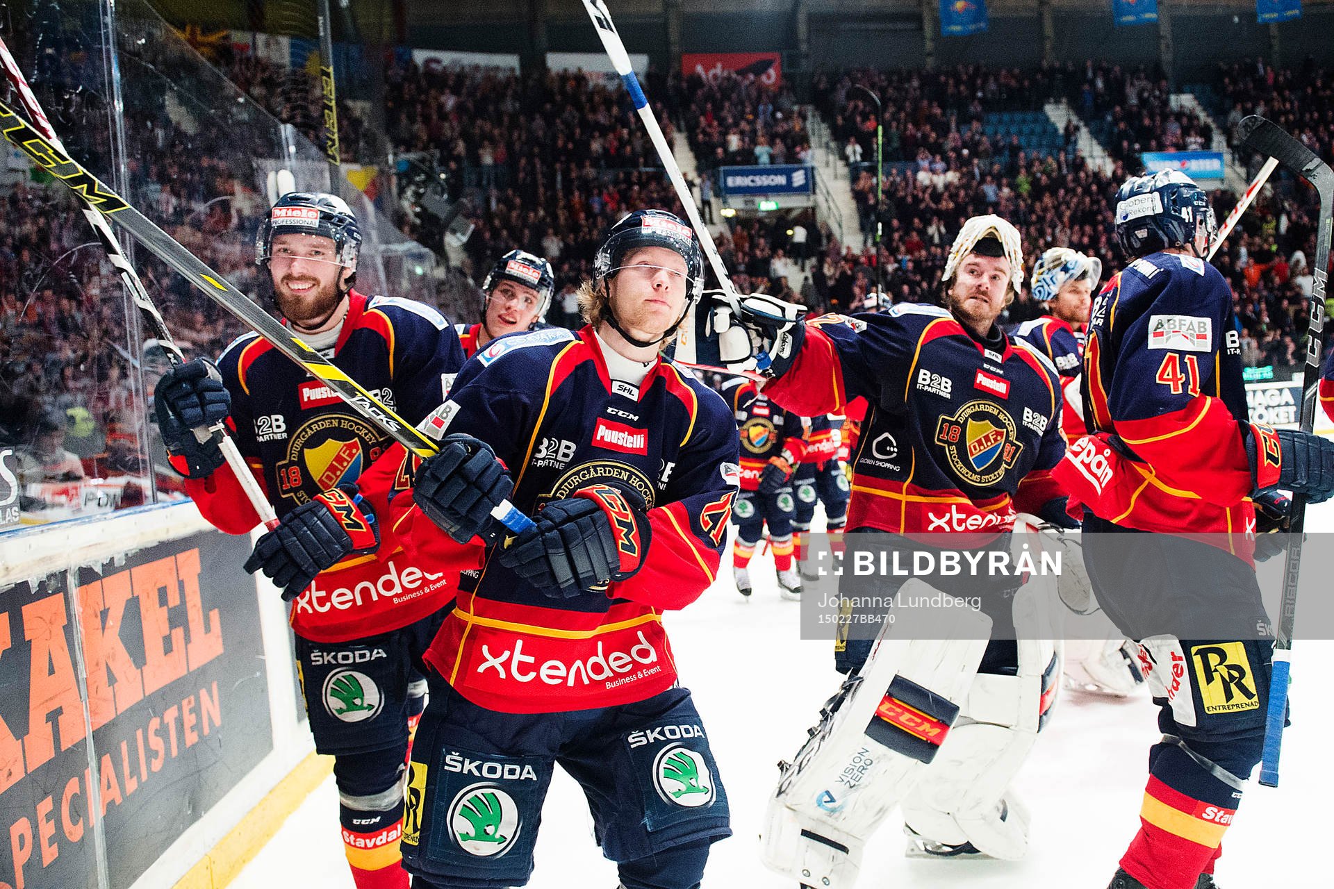 Djurgårdens Mikael Ahlén , Nicklas Heinerö och målvakt