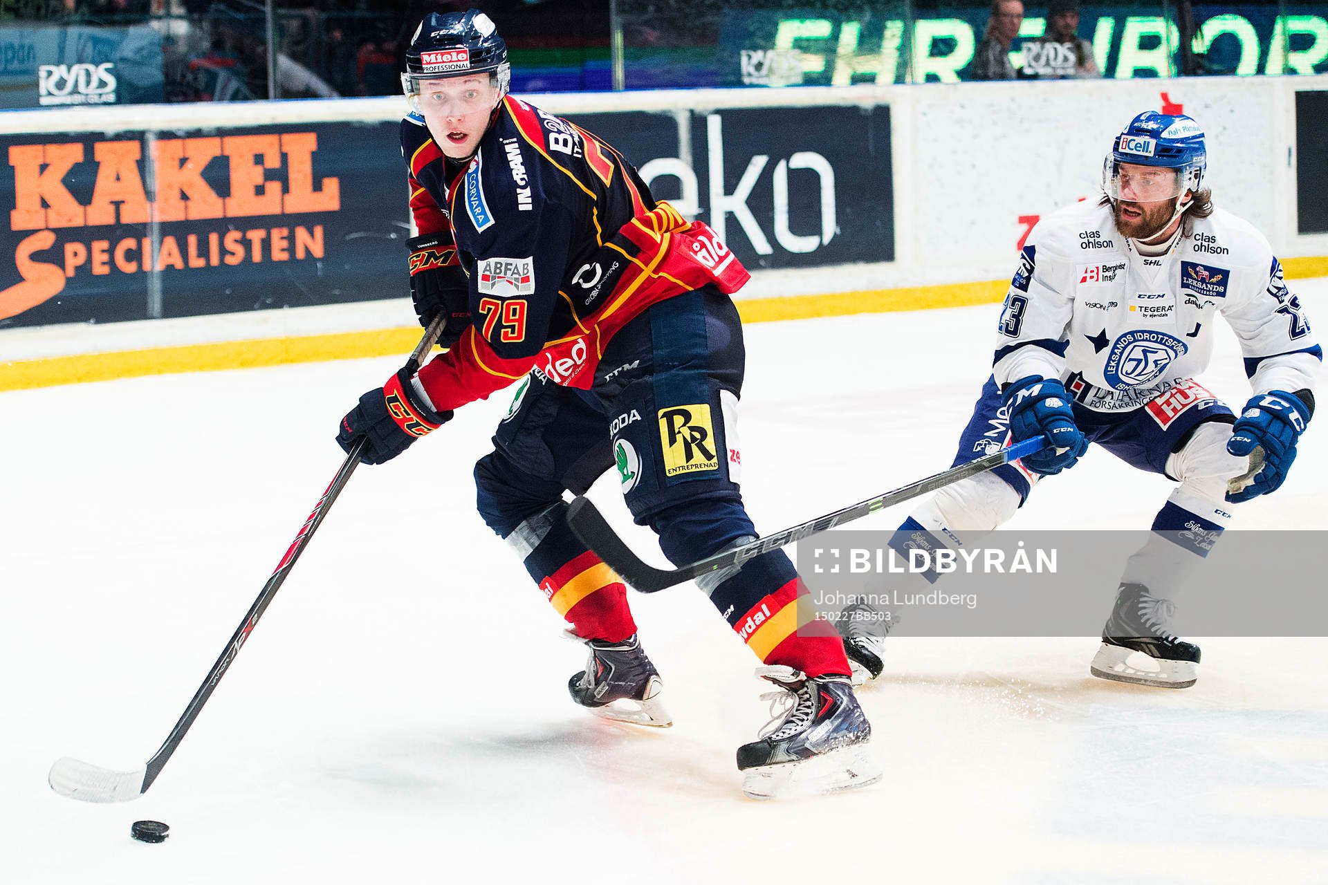 Djurgårdens Emil Lundberg och Leksands Daniel