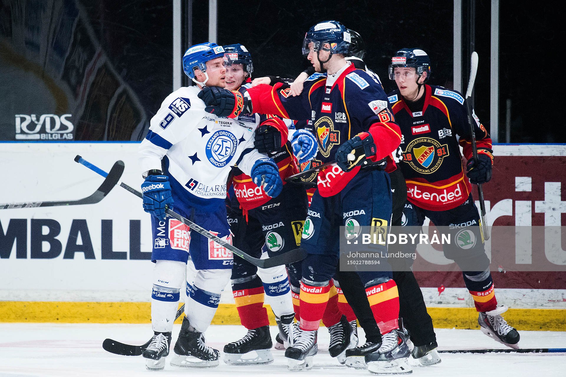 Leksands Patrick Cehlin och Djurgårdens Simon Gysbers