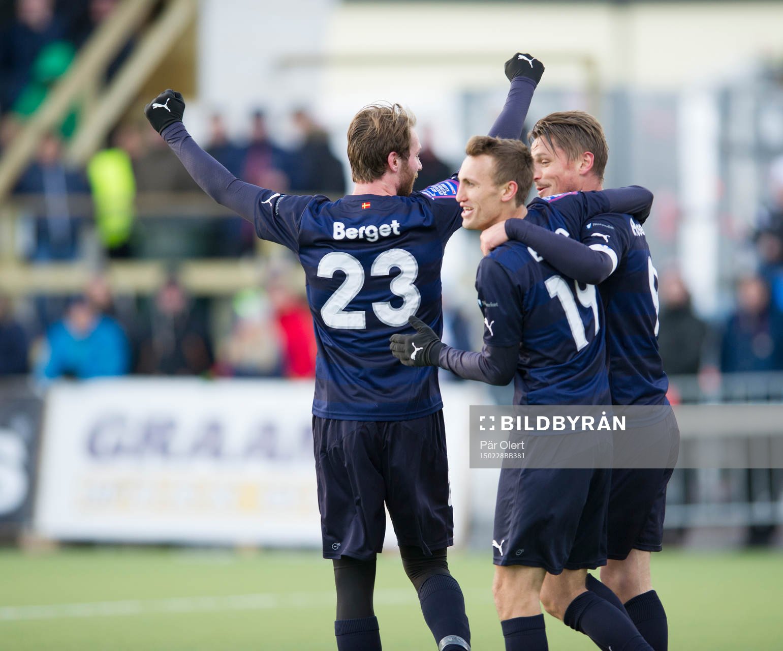 Malmö FFs Jo Inge Berget , Magnus Wolff Eikrem och Markus
