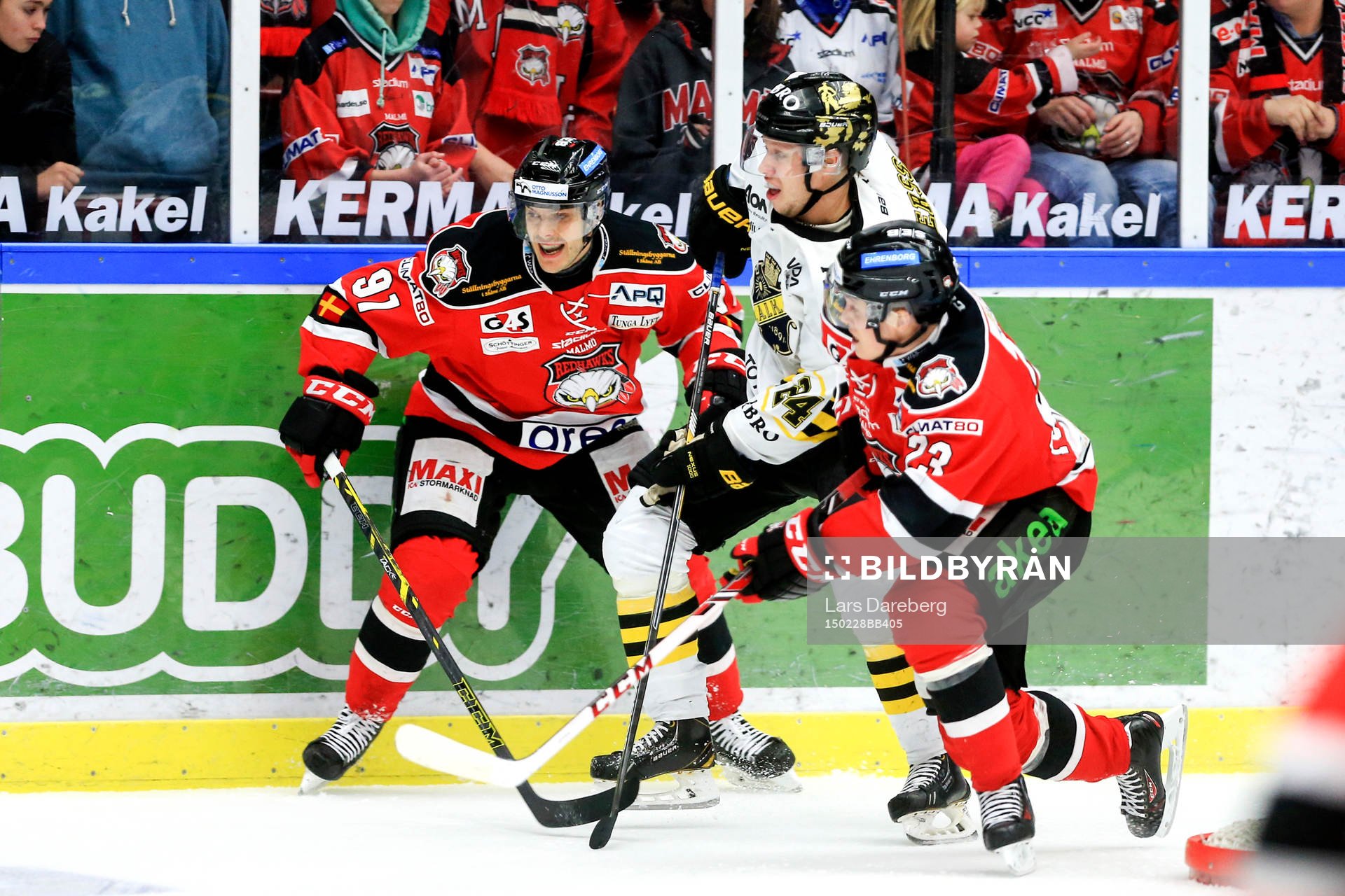 Malmö Redhawks Björn Svensson och Christoffer Forsberg